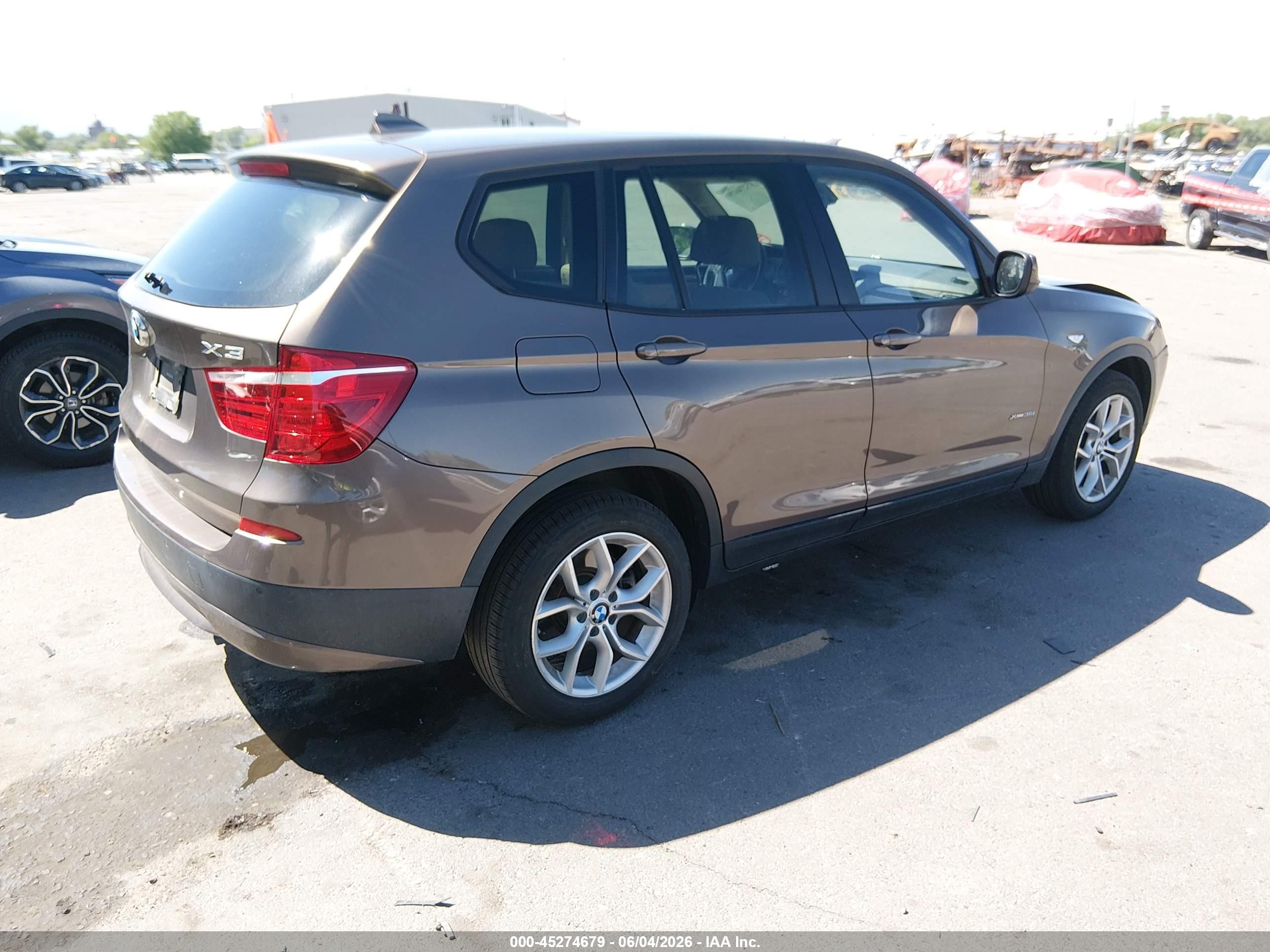 2012 Bmw X3 Xdrive35i Brown vin: 5UXWX7C51CL736307