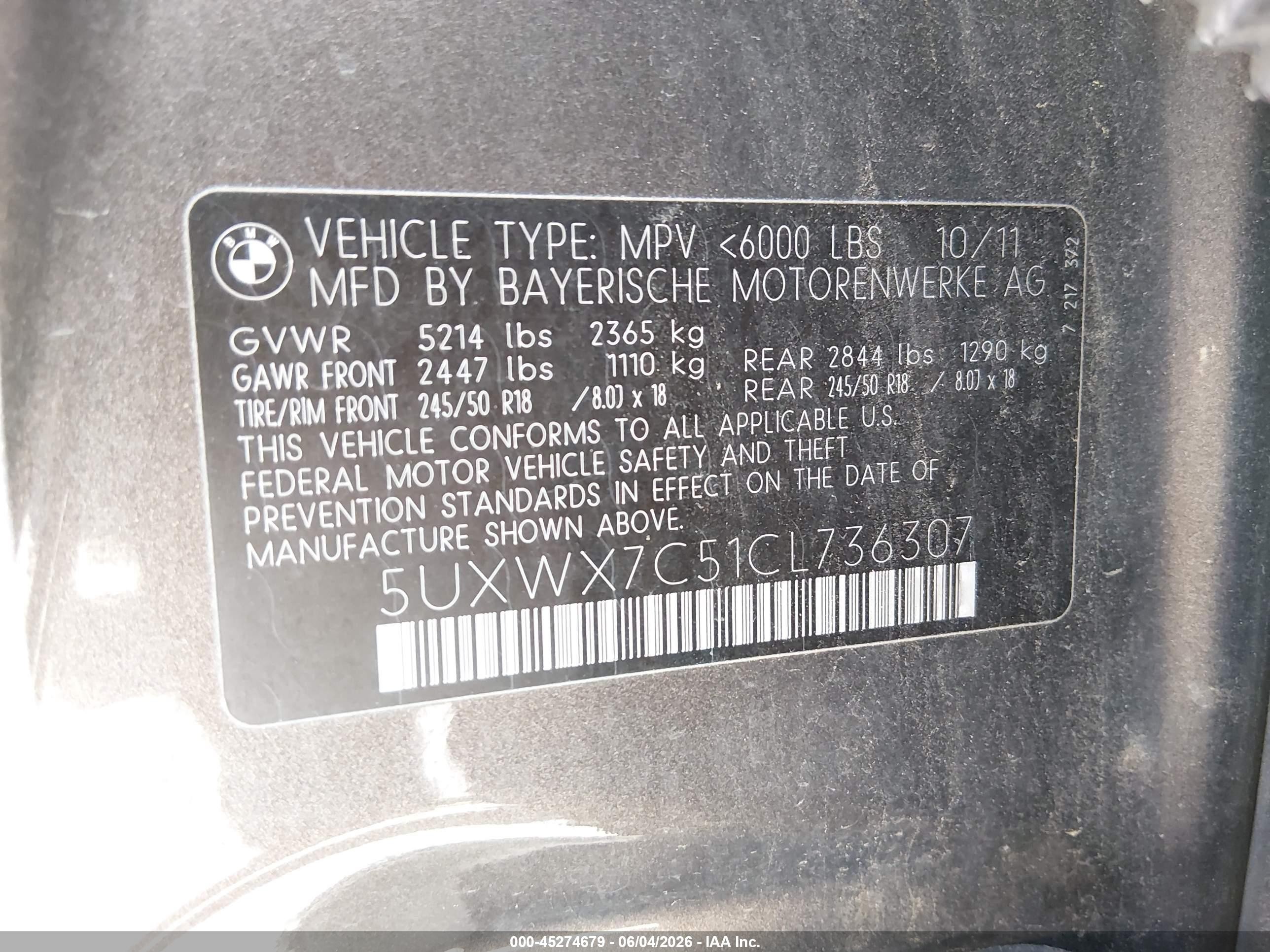 2012 Bmw X3 Xdrive35i Brown vin: 5UXWX7C51CL736307