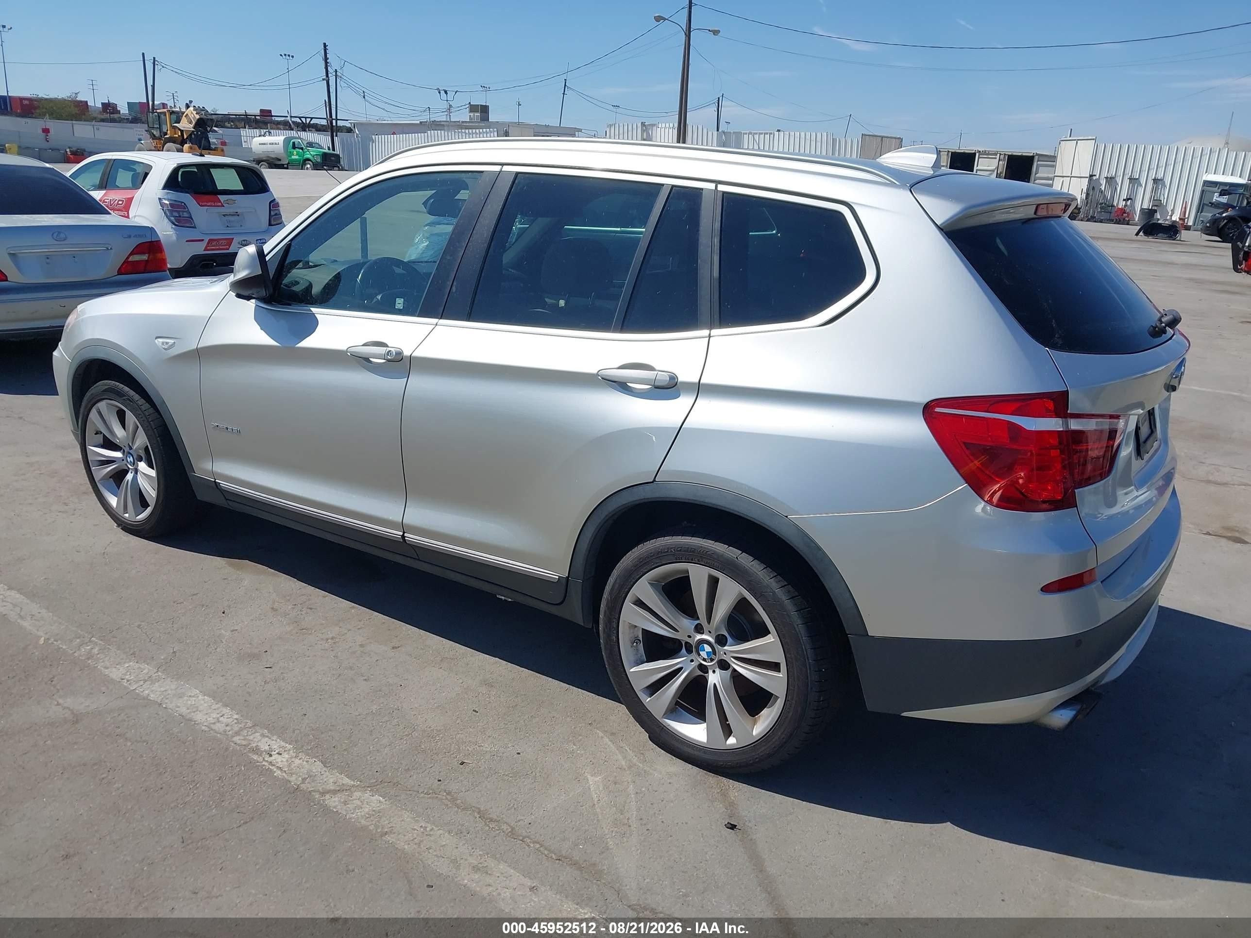 2012 Bmw X3 Xdrive35i Silver vin: 5UXWX7C51CL889625