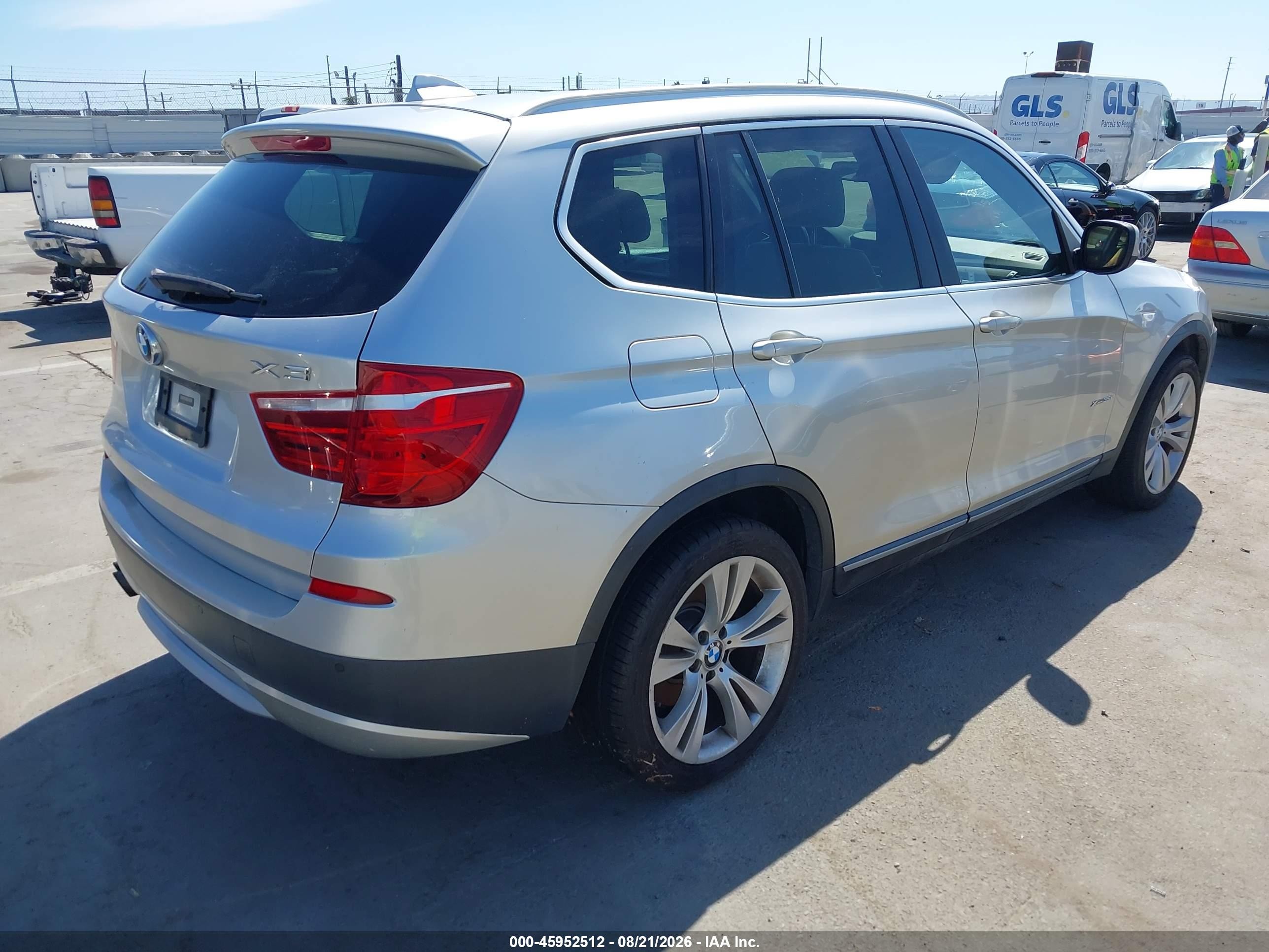 2012 Bmw X3 Xdrive35i Silver vin: 5UXWX7C51CL889625
