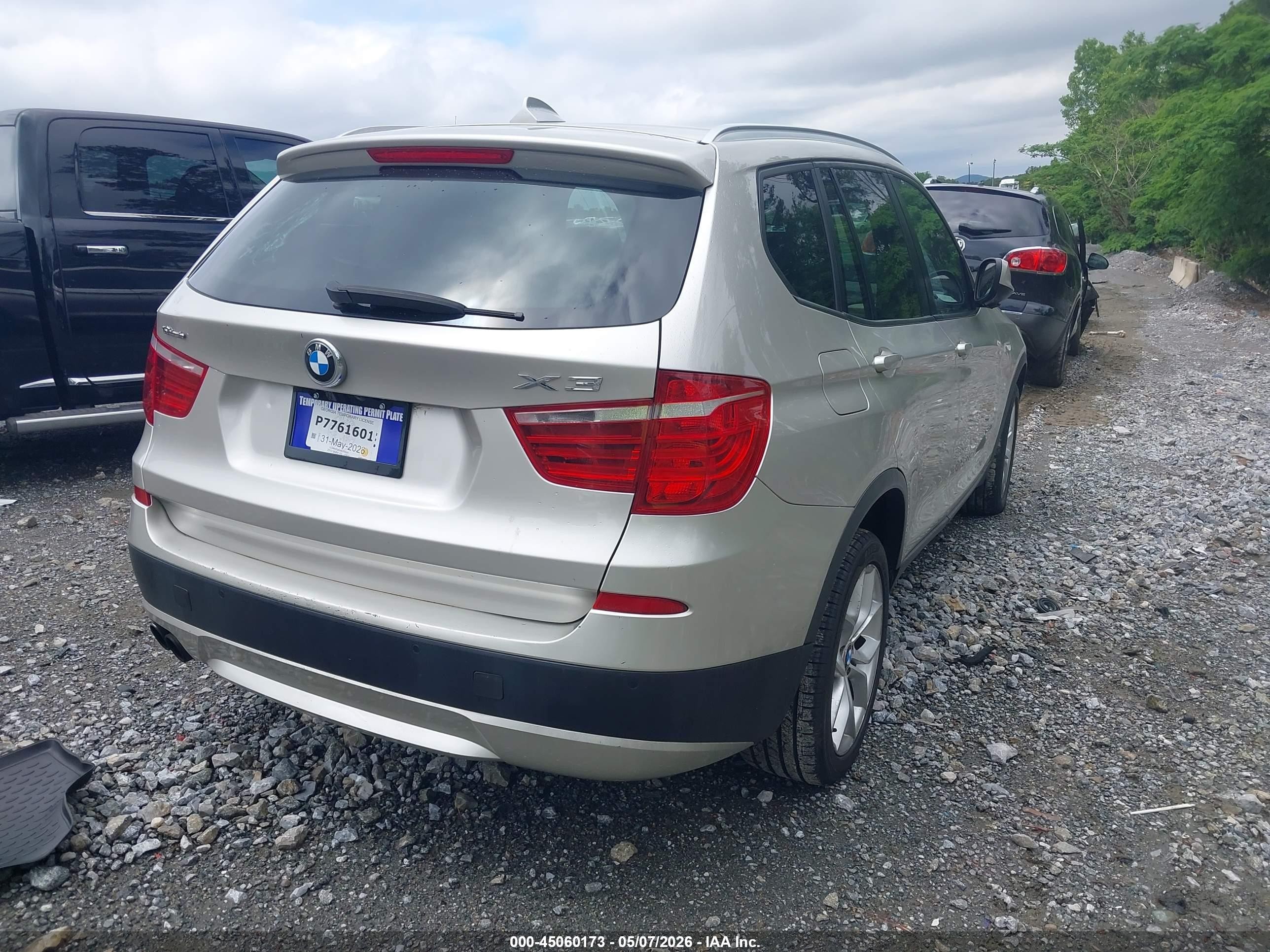 2013 Bmw X3 Xdrive35i Silver vin: 5UXWX7C51DL976524
