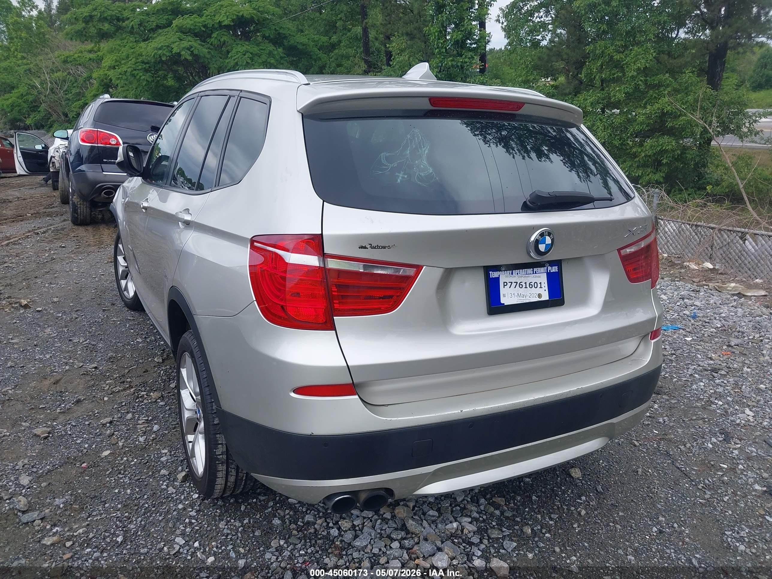 2013 Bmw X3 Xdrive35i Silver vin: 5UXWX7C51DL976524