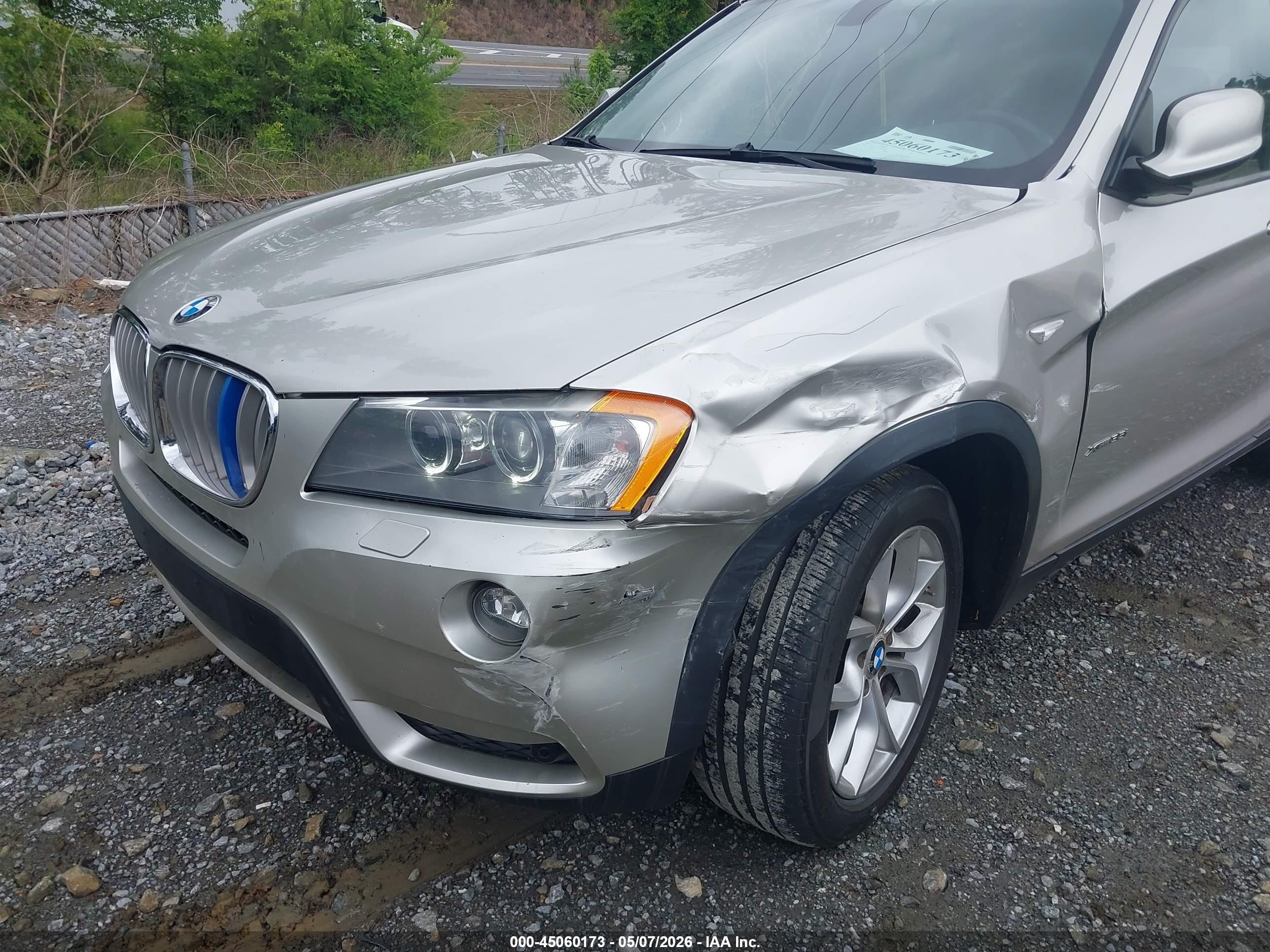 2013 Bmw X3 Xdrive35i Silver vin: 5UXWX7C51DL976524