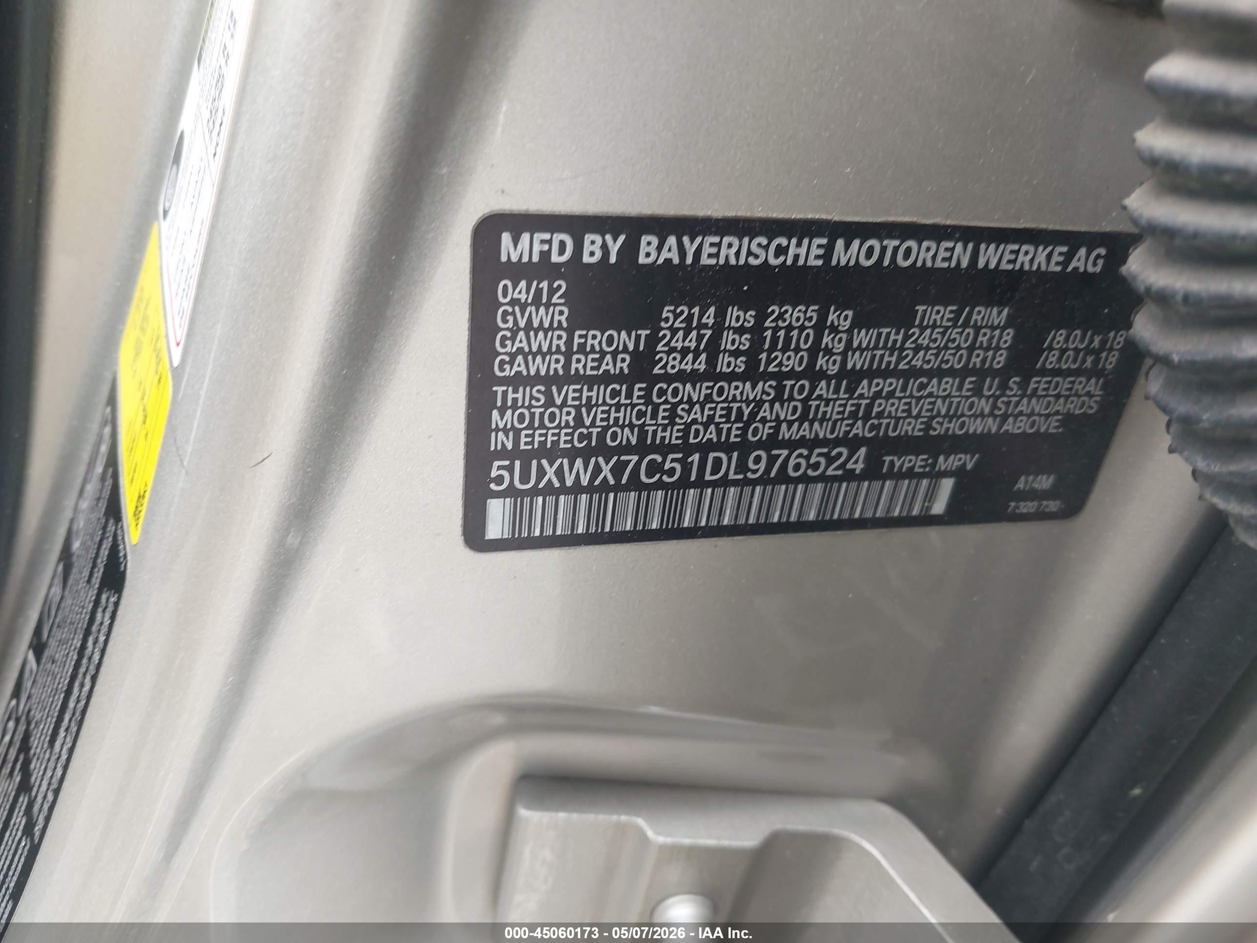 2013 Bmw X3 Xdrive35i Silver vin: 5UXWX7C51DL976524