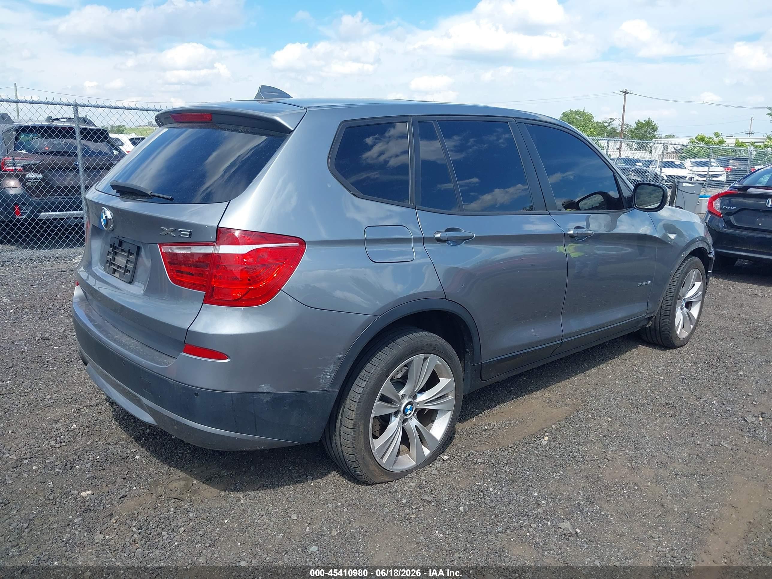 2014 Bmw X3 Xdrive35i Gray vin: 5UXWX7C51E0E78622