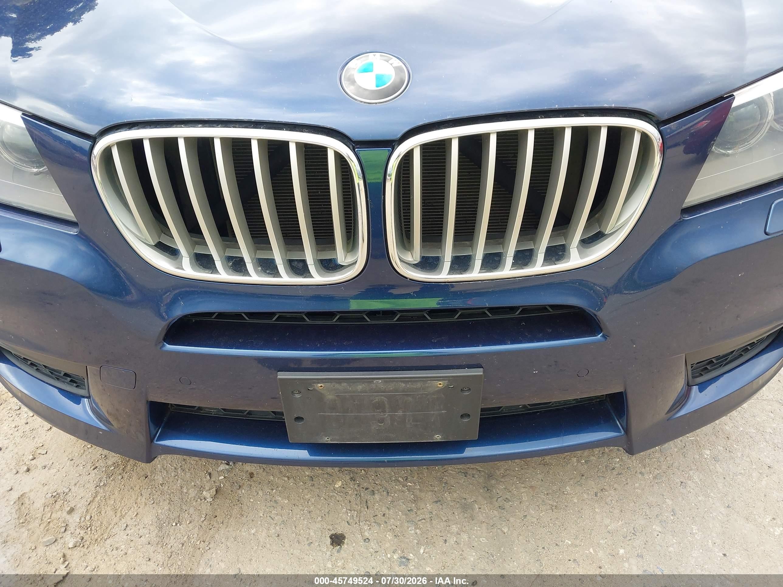 2014 Bmw X3 Xdrive35i Blue vin: 5UXWX7C51E0E81049