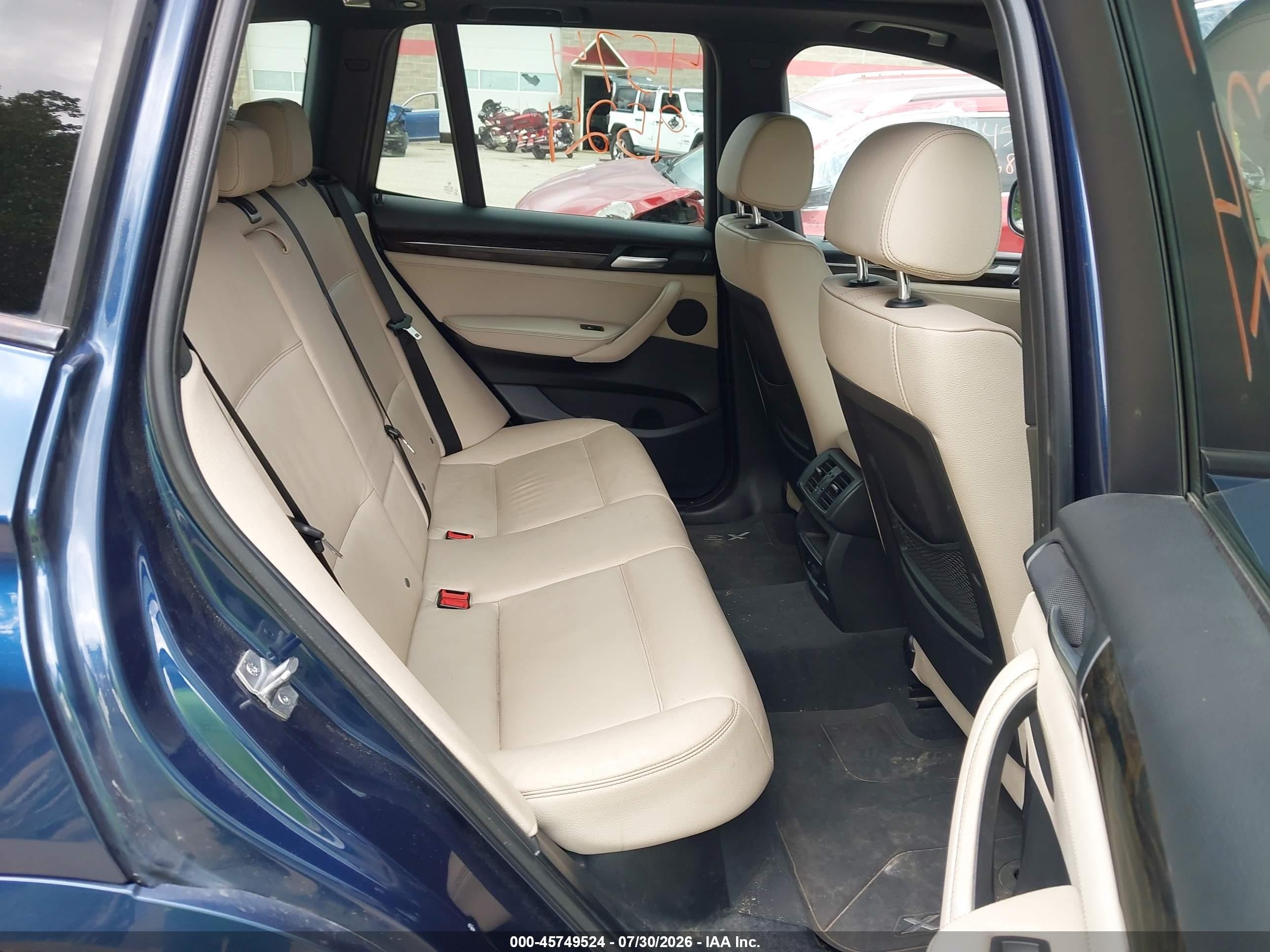 2014 Bmw X3 Xdrive35i Blue vin: 5UXWX7C51E0E81049
