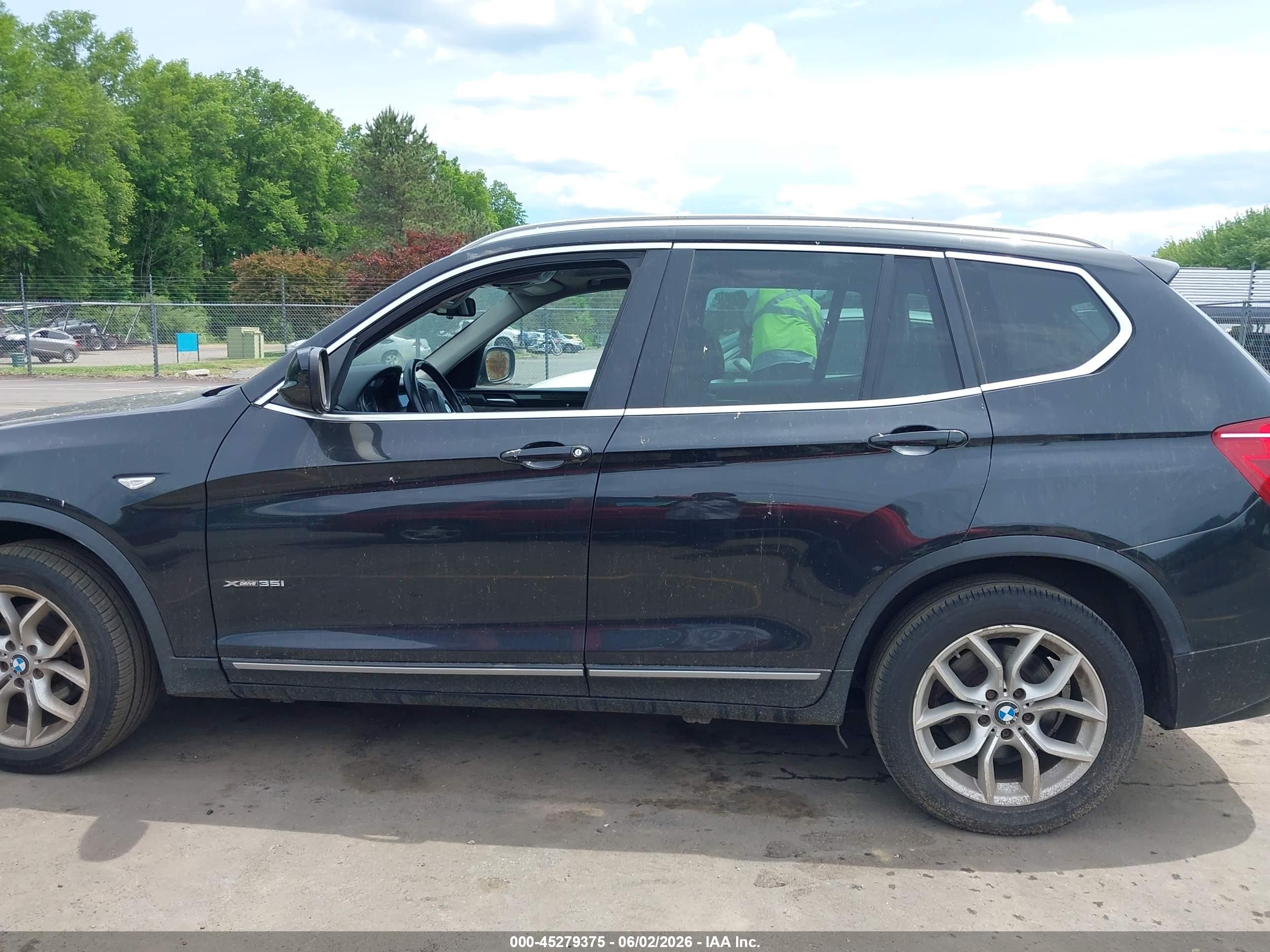 2014 Bmw X3 Xdrive35i Black vin: 5UXWX7C51EL983457