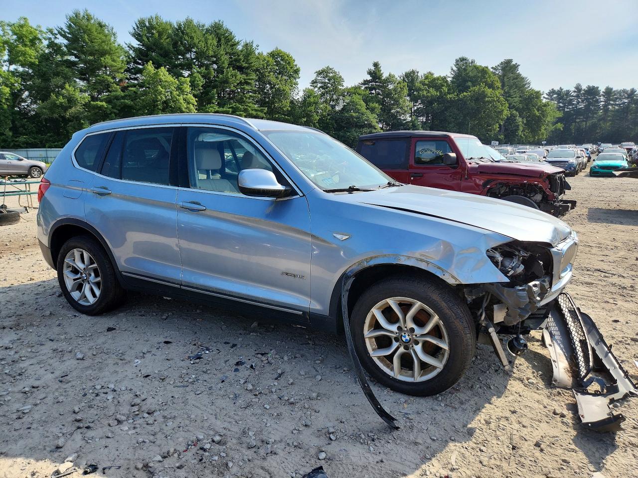 2011 Bmw X3 Xdrive35i Blue vin: 5UXWX7C52BLT78729
