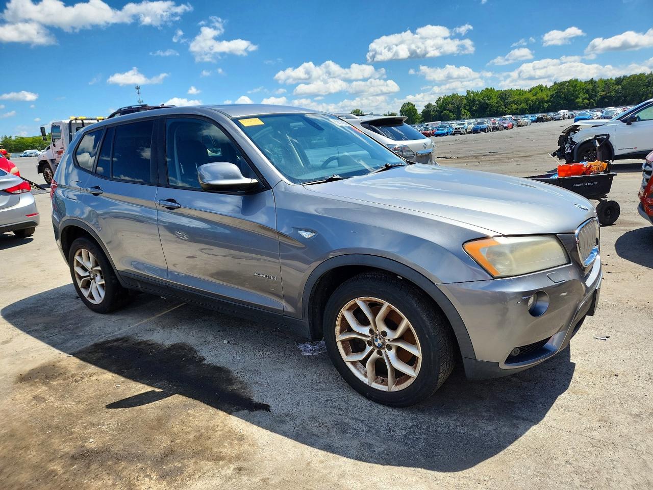 2011 Bmw X3 Xdrive35i Silver vin: 5UXWX7C52BLT78875