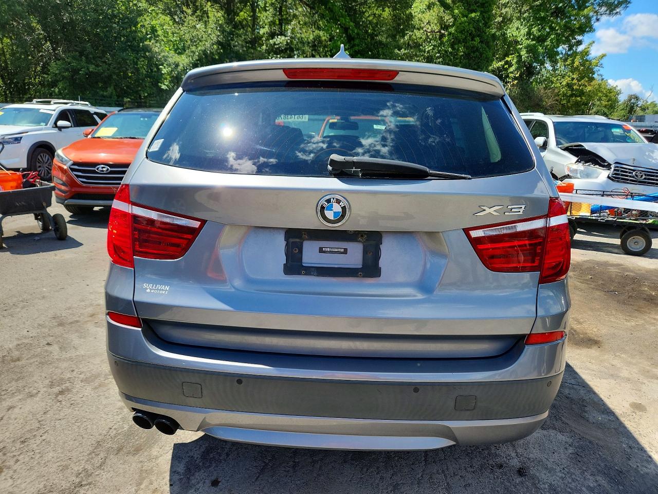 2011 Bmw X3 Xdrive35i Silver vin: 5UXWX7C52BLT78875
