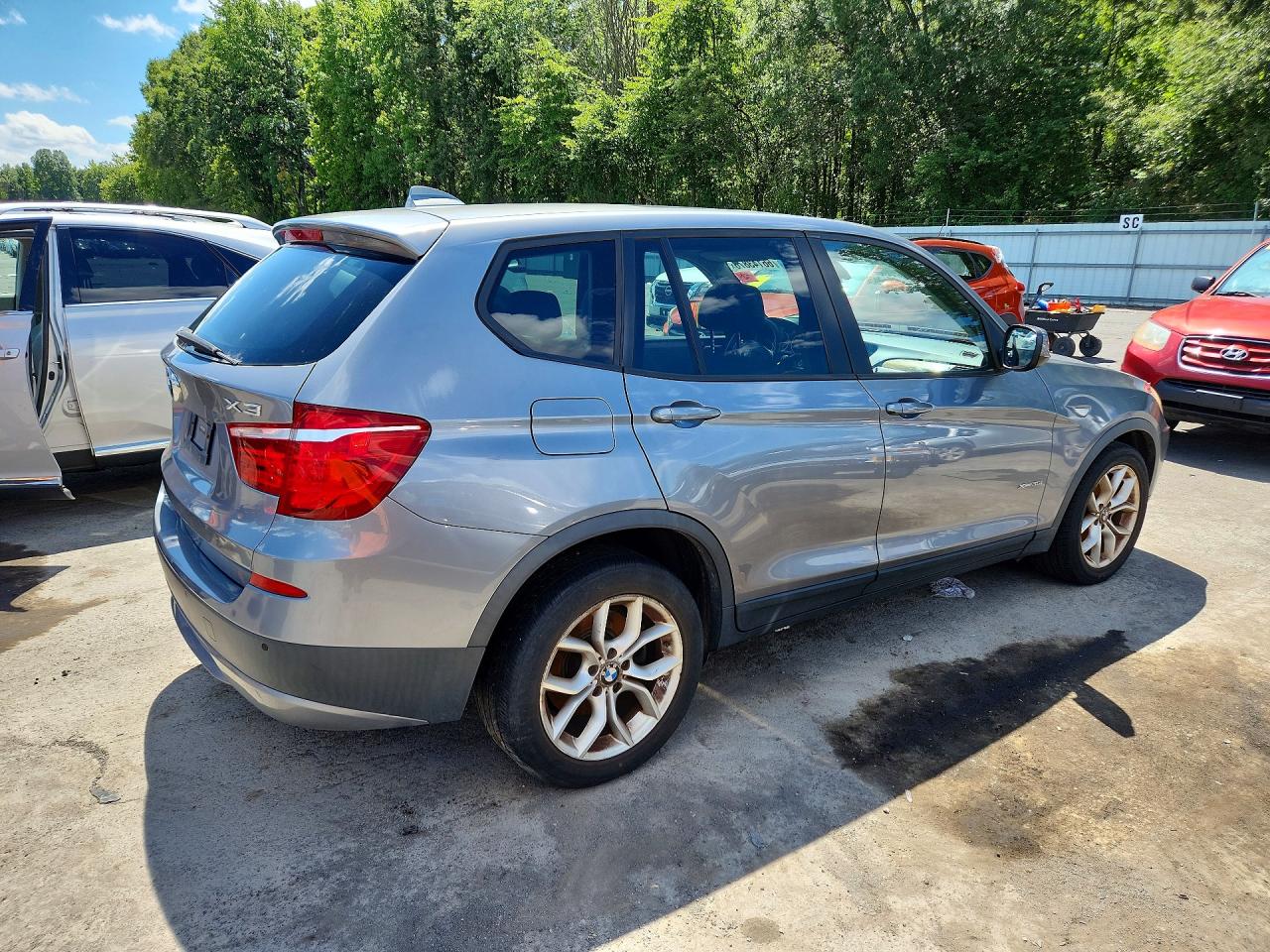 2011 Bmw X3 Xdrive35i Silver vin: 5UXWX7C52BLT78875