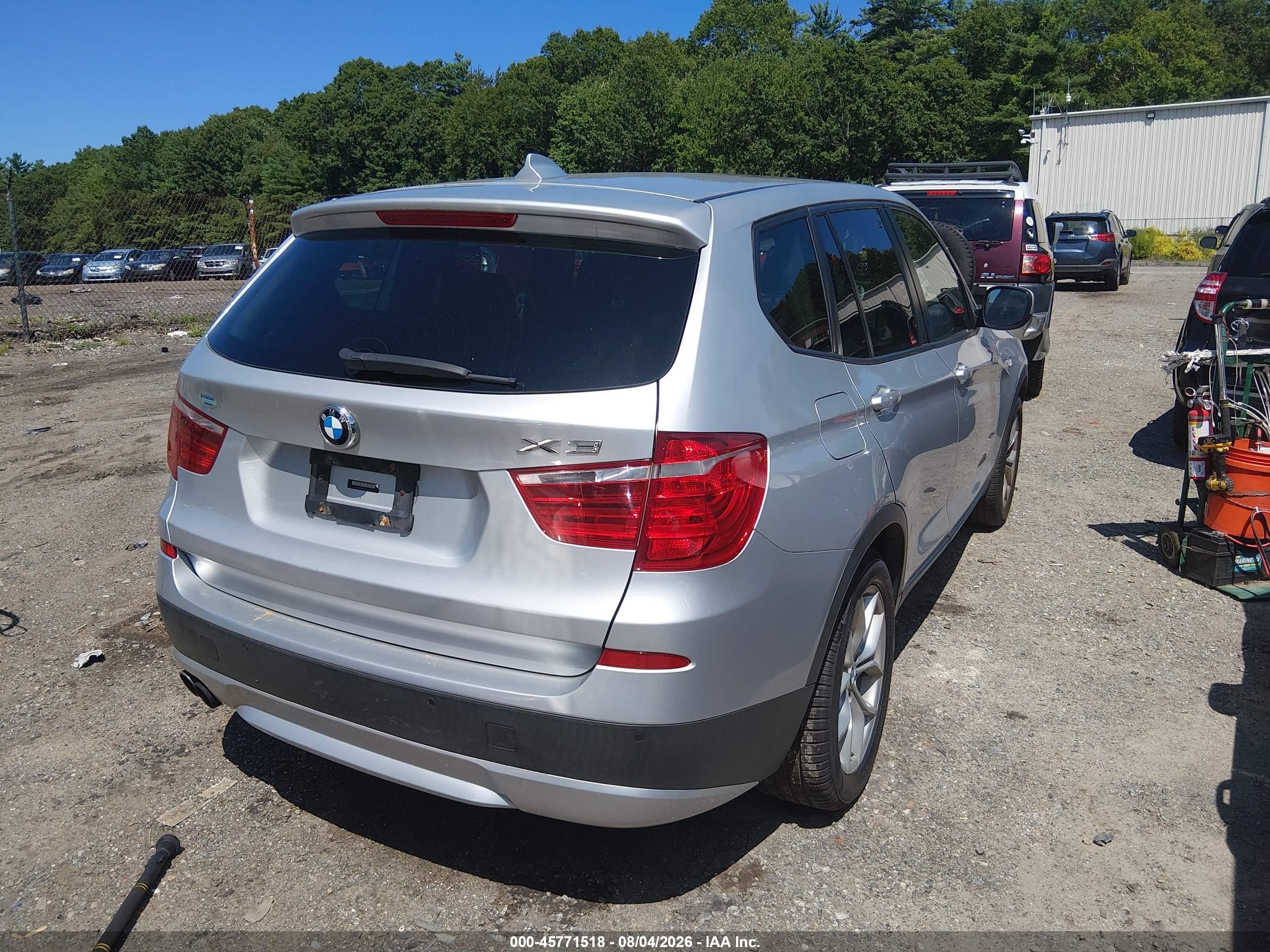 2012 Bmw X3 Xdrive35i Silver vin: 5UXWX7C52CL736493