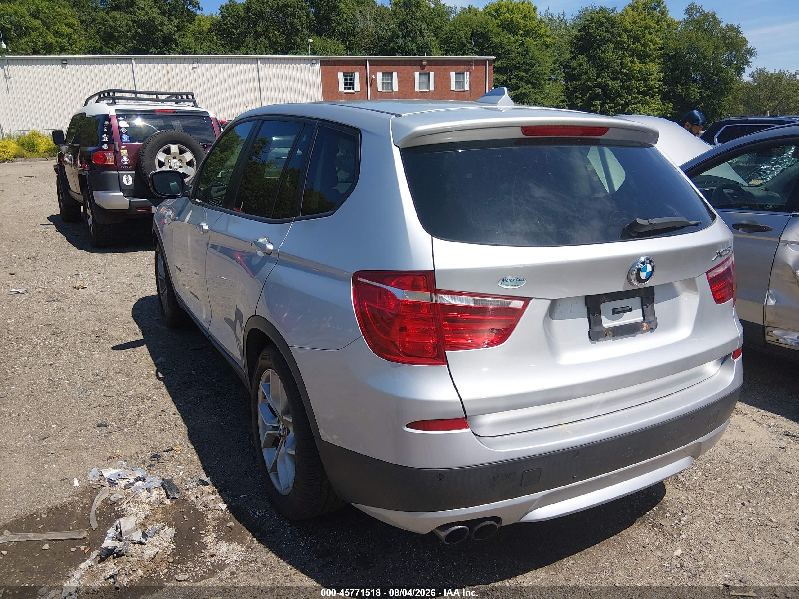 2012 Bmw X3 Xdrive35i Silver vin: 5UXWX7C52CL736493