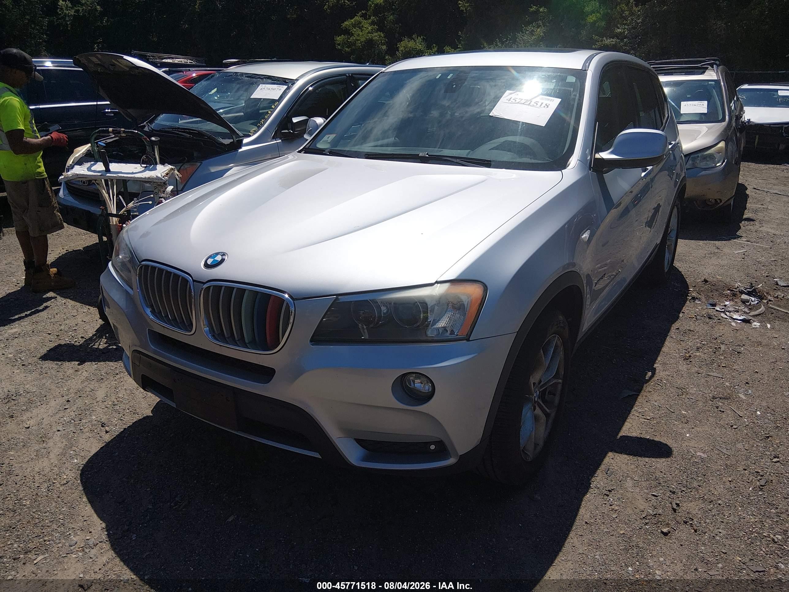 2012 Bmw X3 Xdrive35i Silver vin: 5UXWX7C52CL736493