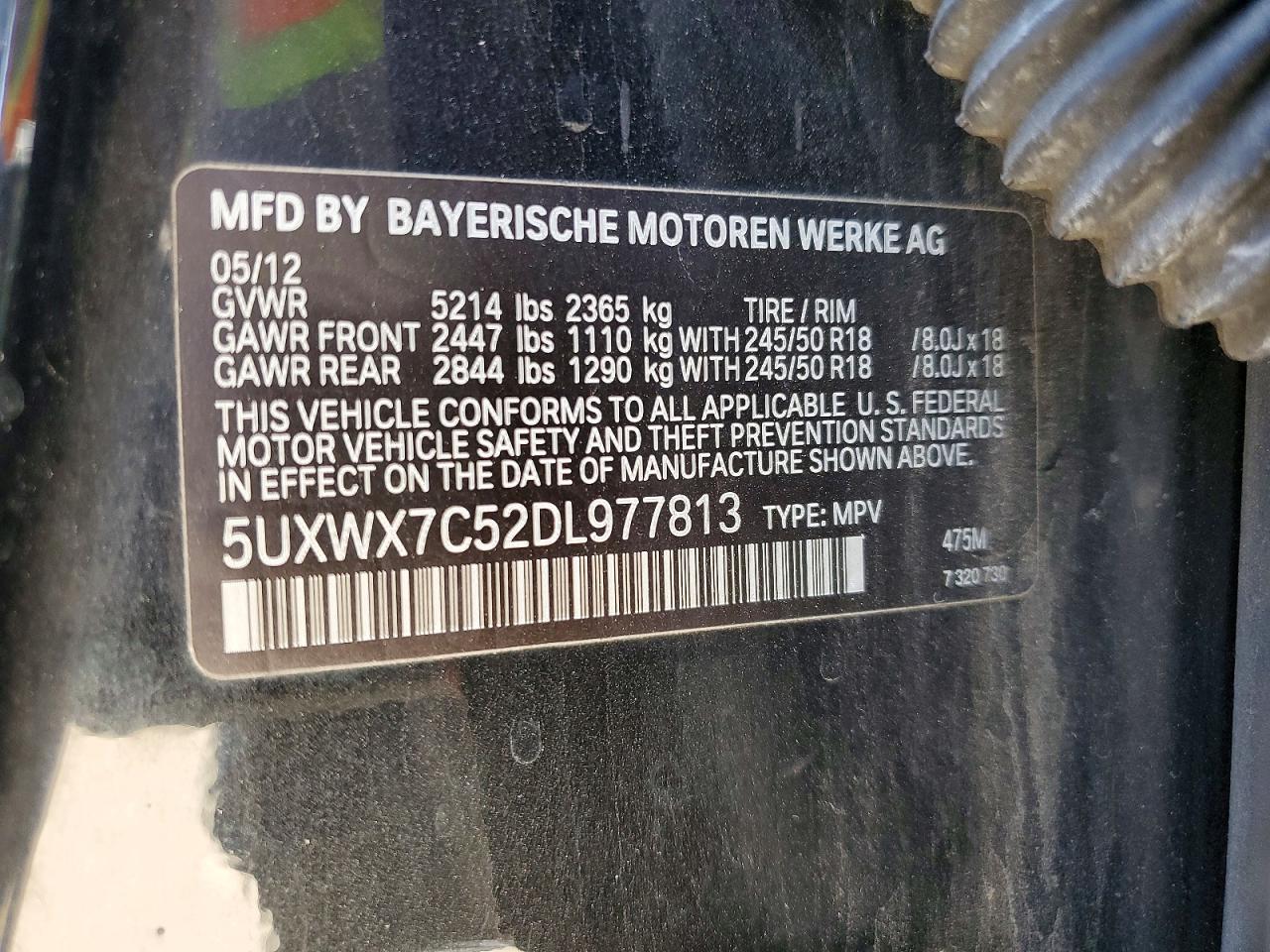 2013 Bmw X3 Xdrive35i Black vin: 5UXWX7C52DL977813