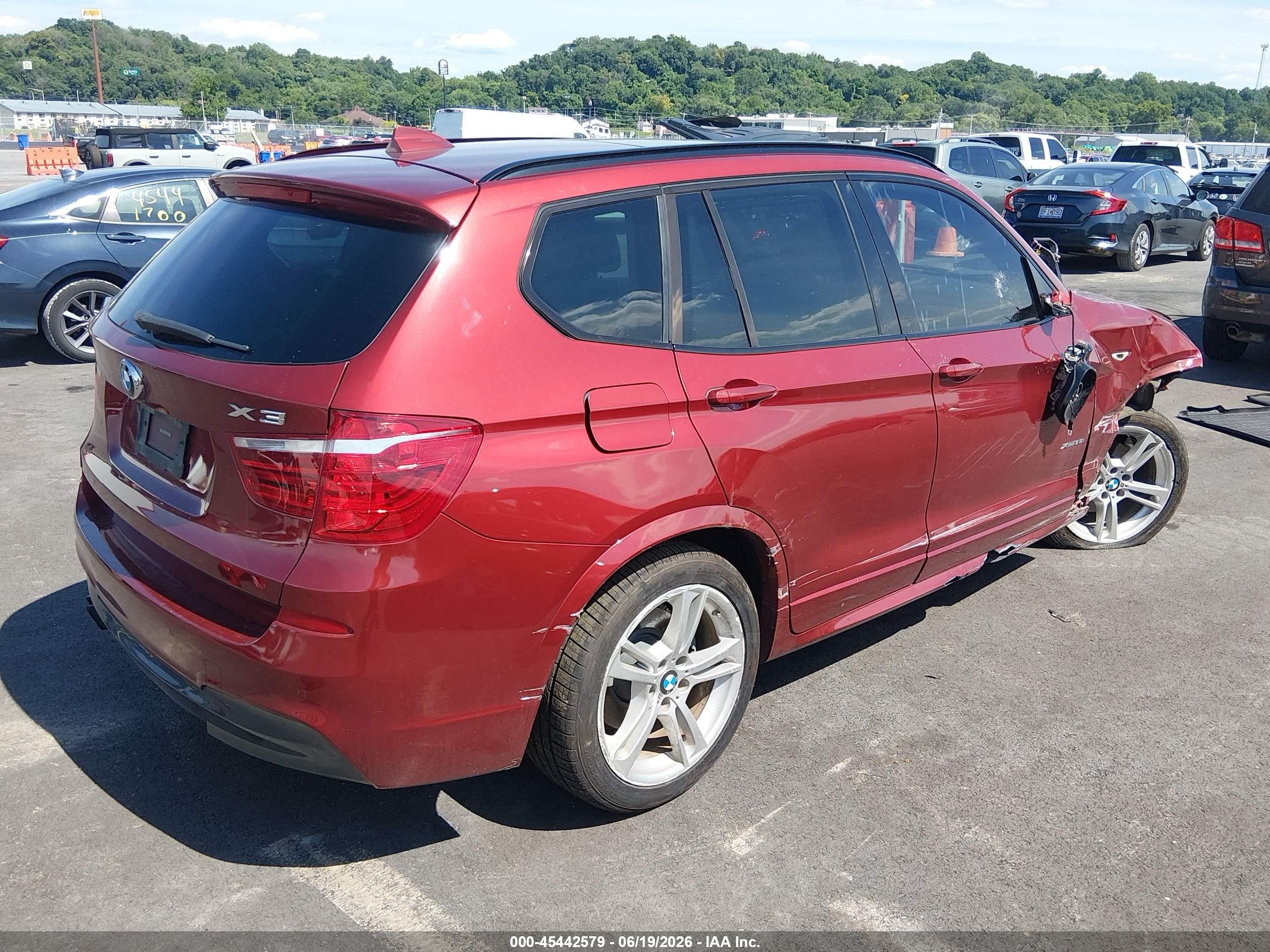 2013 Bmw X3 Xdrive35i Red vin: 5UXWX7C52DL980761