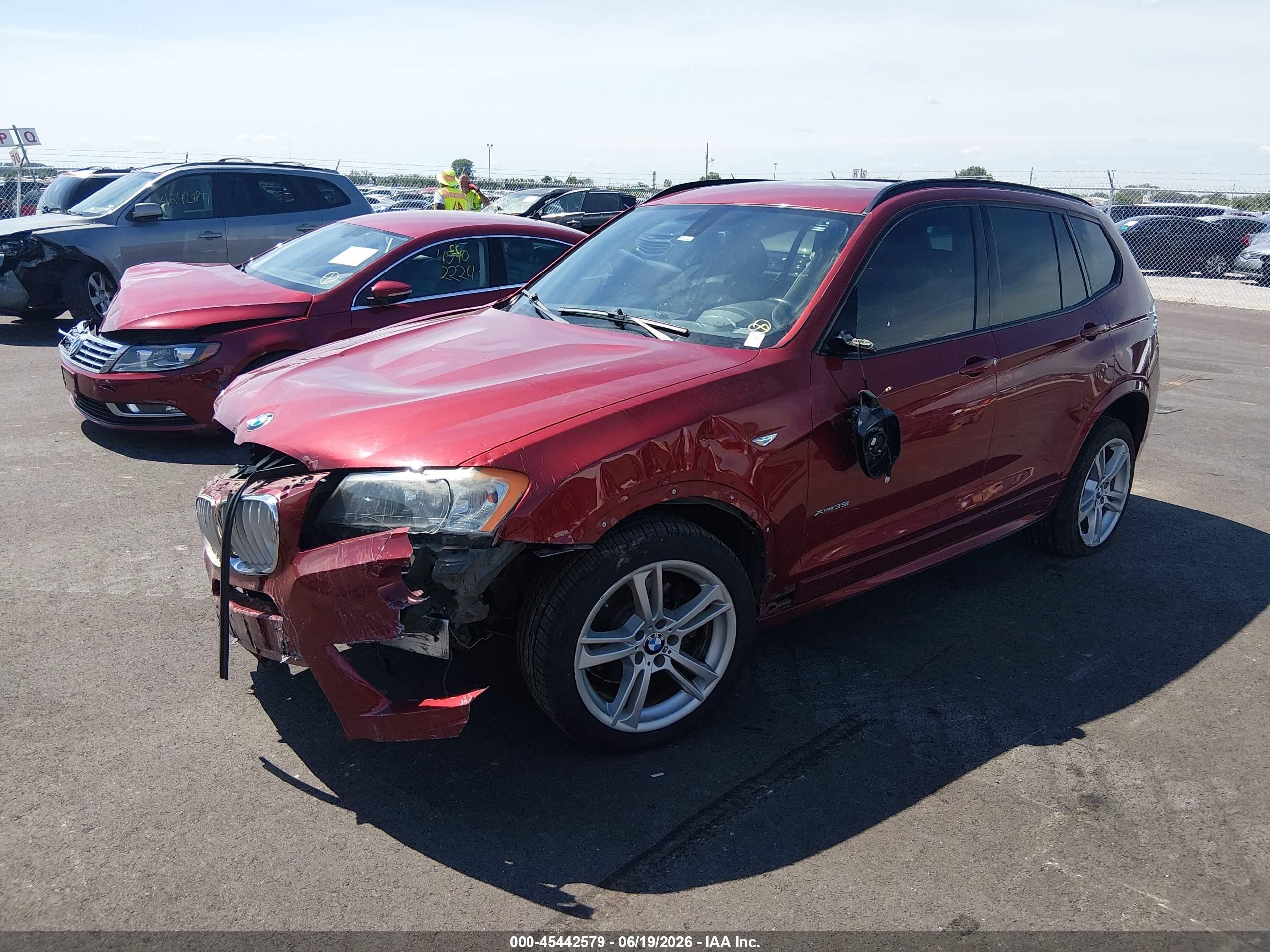 2013 Bmw X3 Xdrive35i Red vin: 5UXWX7C52DL980761