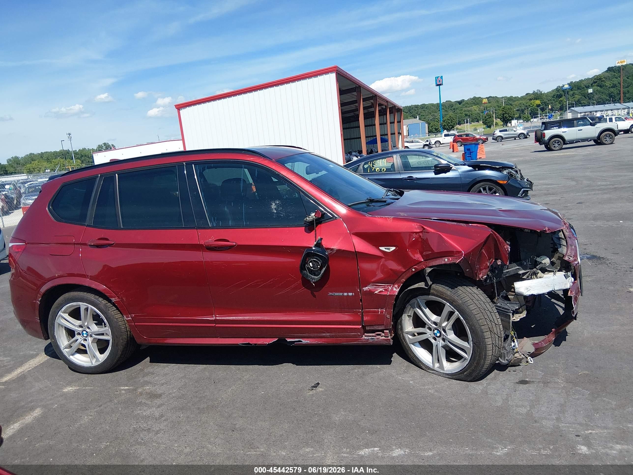 2013 Bmw X3 Xdrive35i Red vin: 5UXWX7C52DL980761