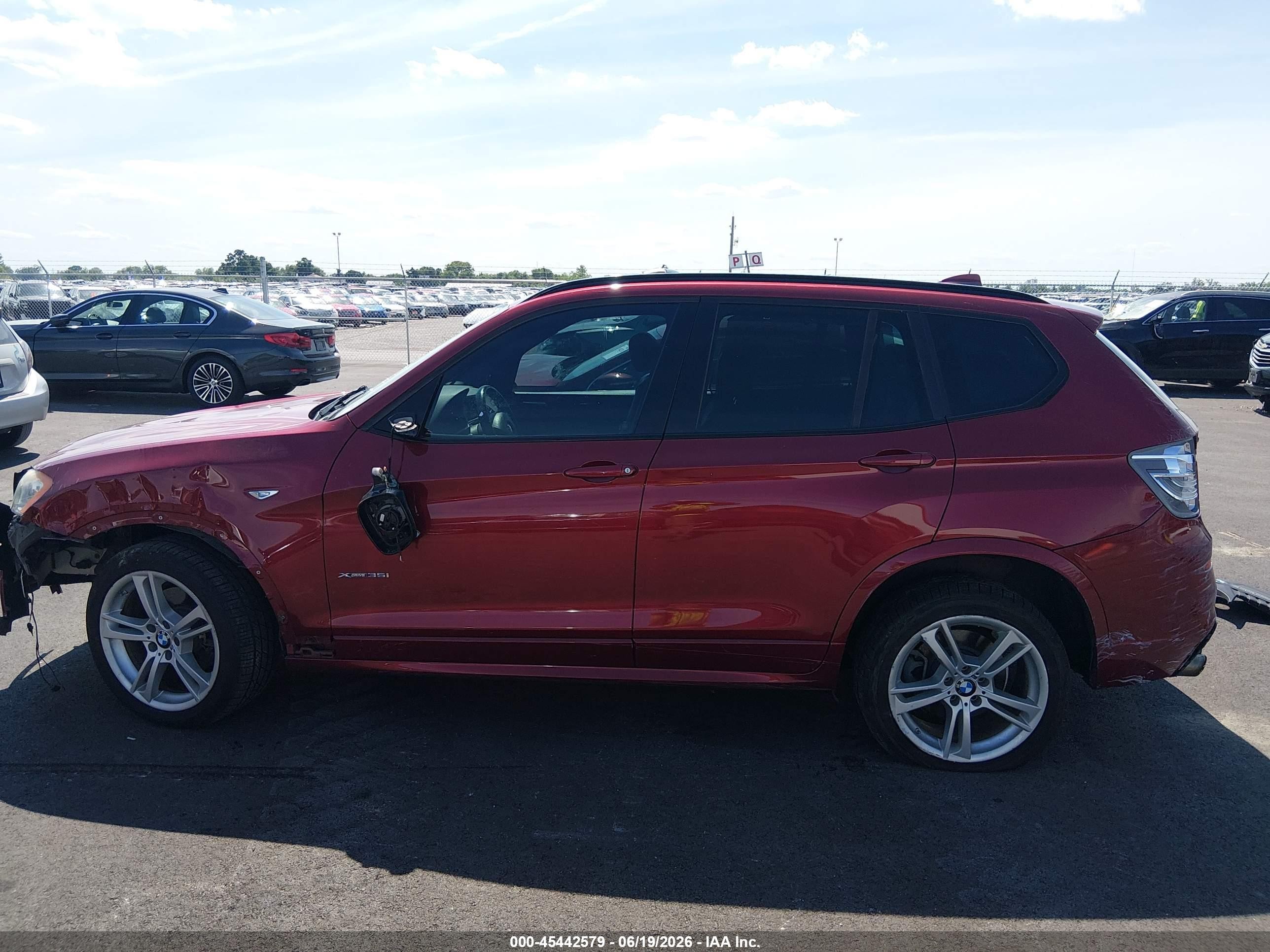2013 Bmw X3 Xdrive35i Red vin: 5UXWX7C52DL980761