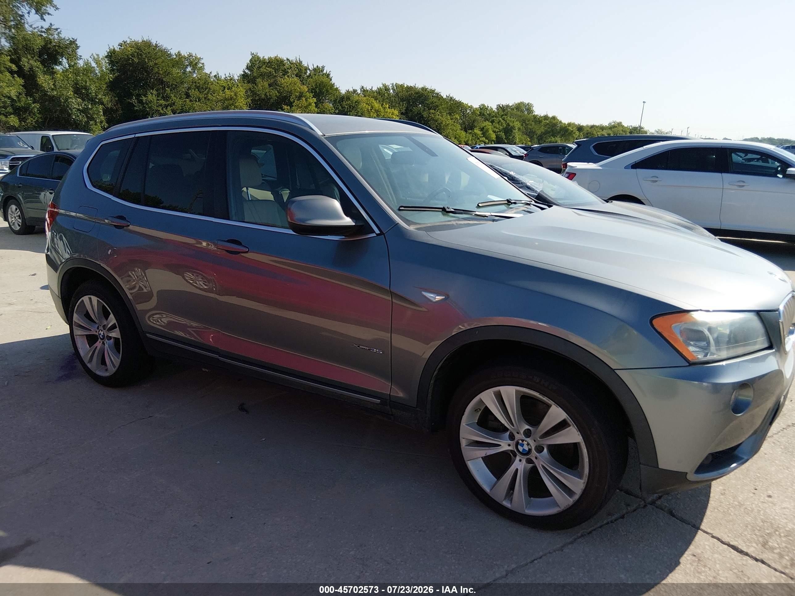 2012 Bmw X3 Xdrive35i Silver vin: 5UXWX7C53CL736521