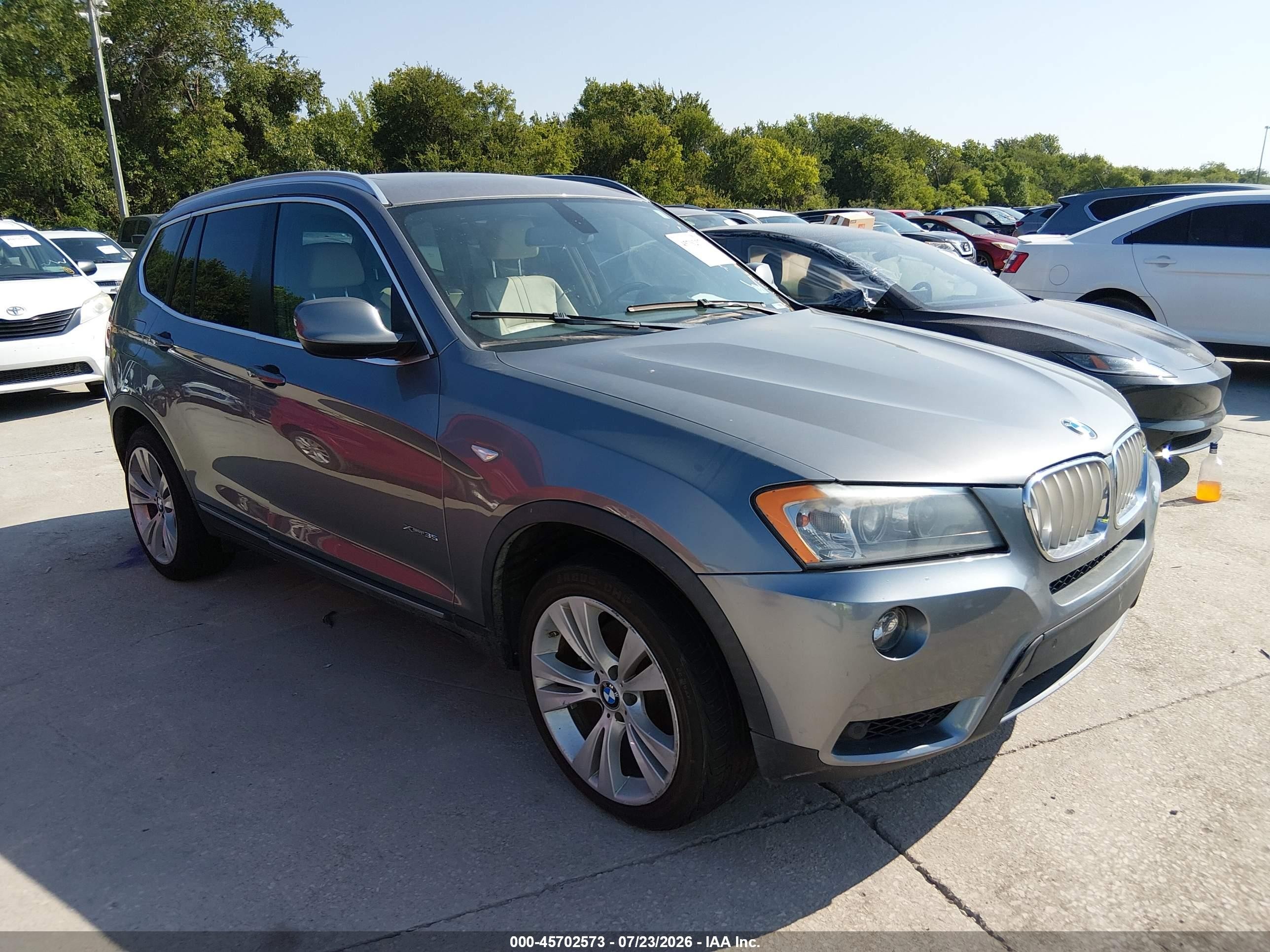2012 Bmw X3 Xdrive35i Silver vin: 5UXWX7C53CL736521