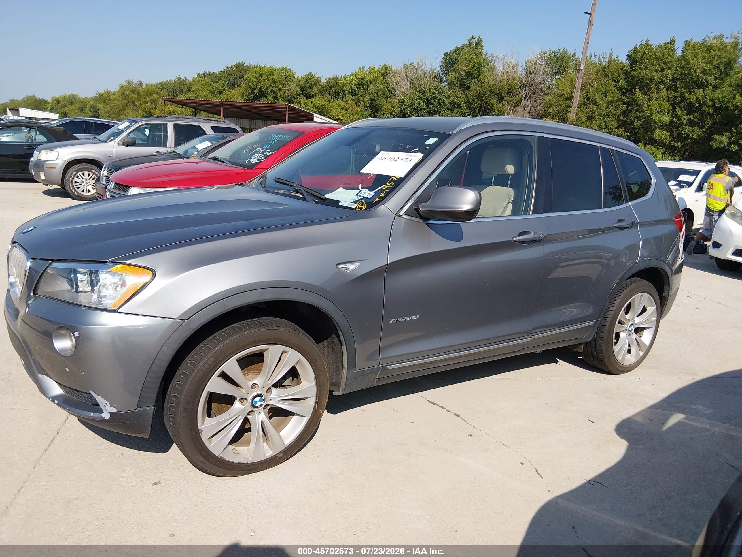 2012 Bmw X3 Xdrive35i Silver vin: 5UXWX7C53CL736521