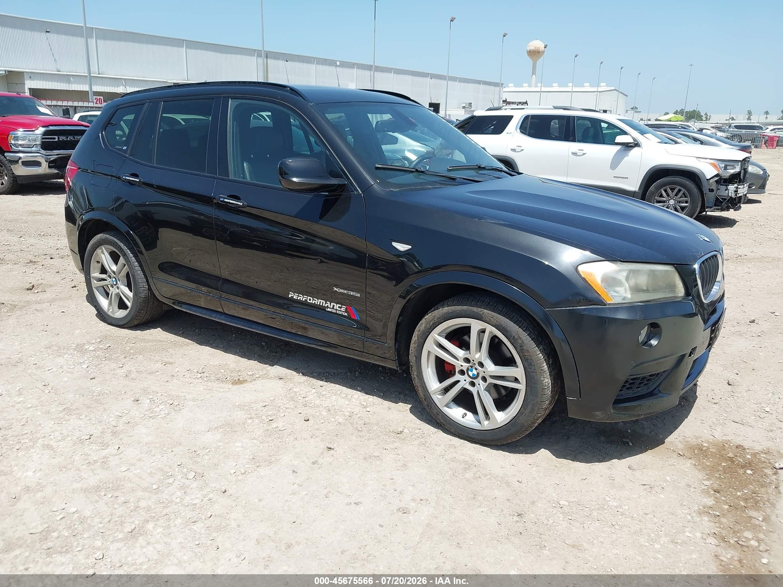 2012 Bmw X3 Xdrive35i Black vin: 5UXWX7C53CL975227