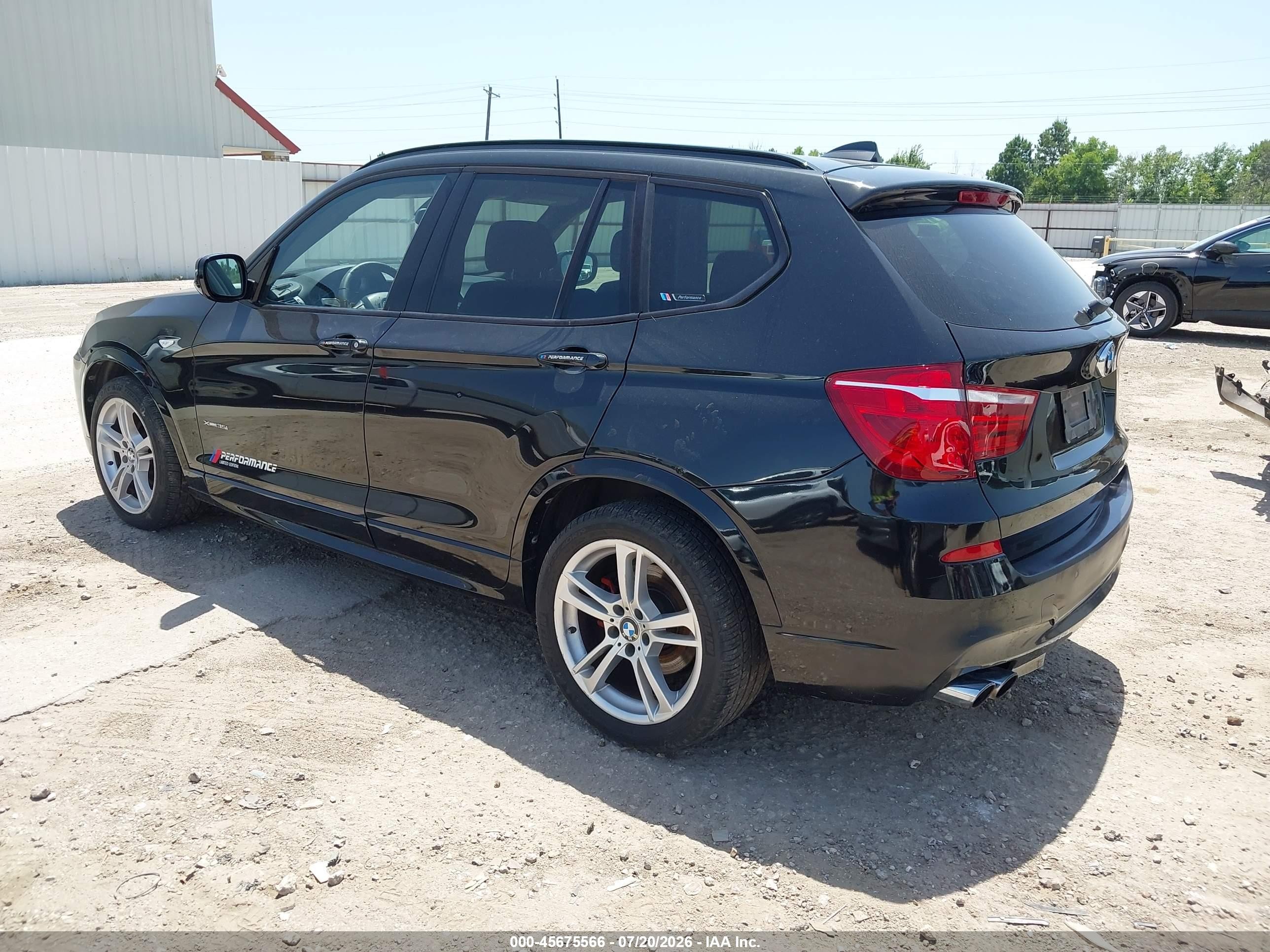 2012 Bmw X3 Xdrive35i Black vin: 5UXWX7C53CL975227