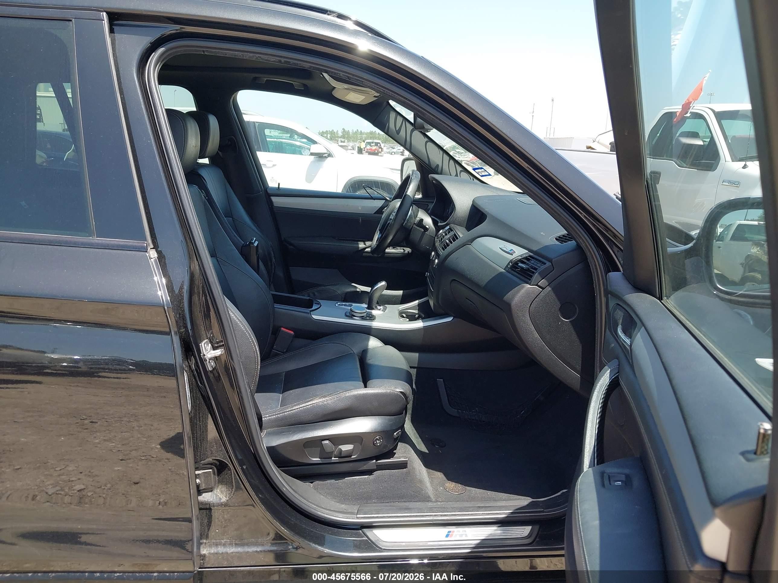2012 Bmw X3 Xdrive35i Black vin: 5UXWX7C53CL975227