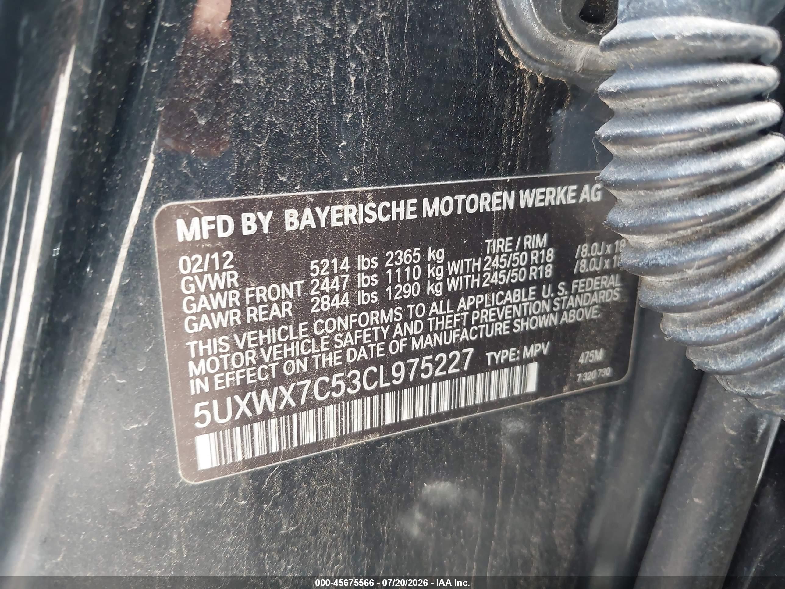 2012 Bmw X3 Xdrive35i Black vin: 5UXWX7C53CL975227