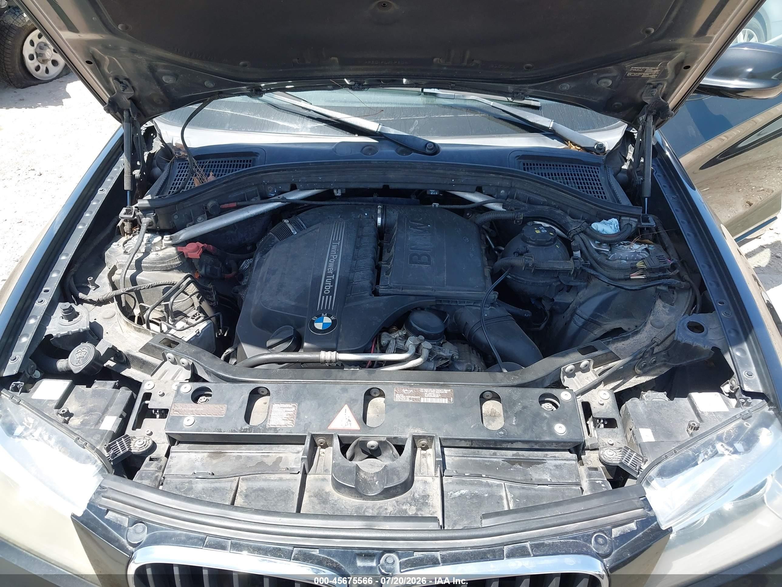 2012 Bmw X3 Xdrive35i Black vin: 5UXWX7C53CL975227