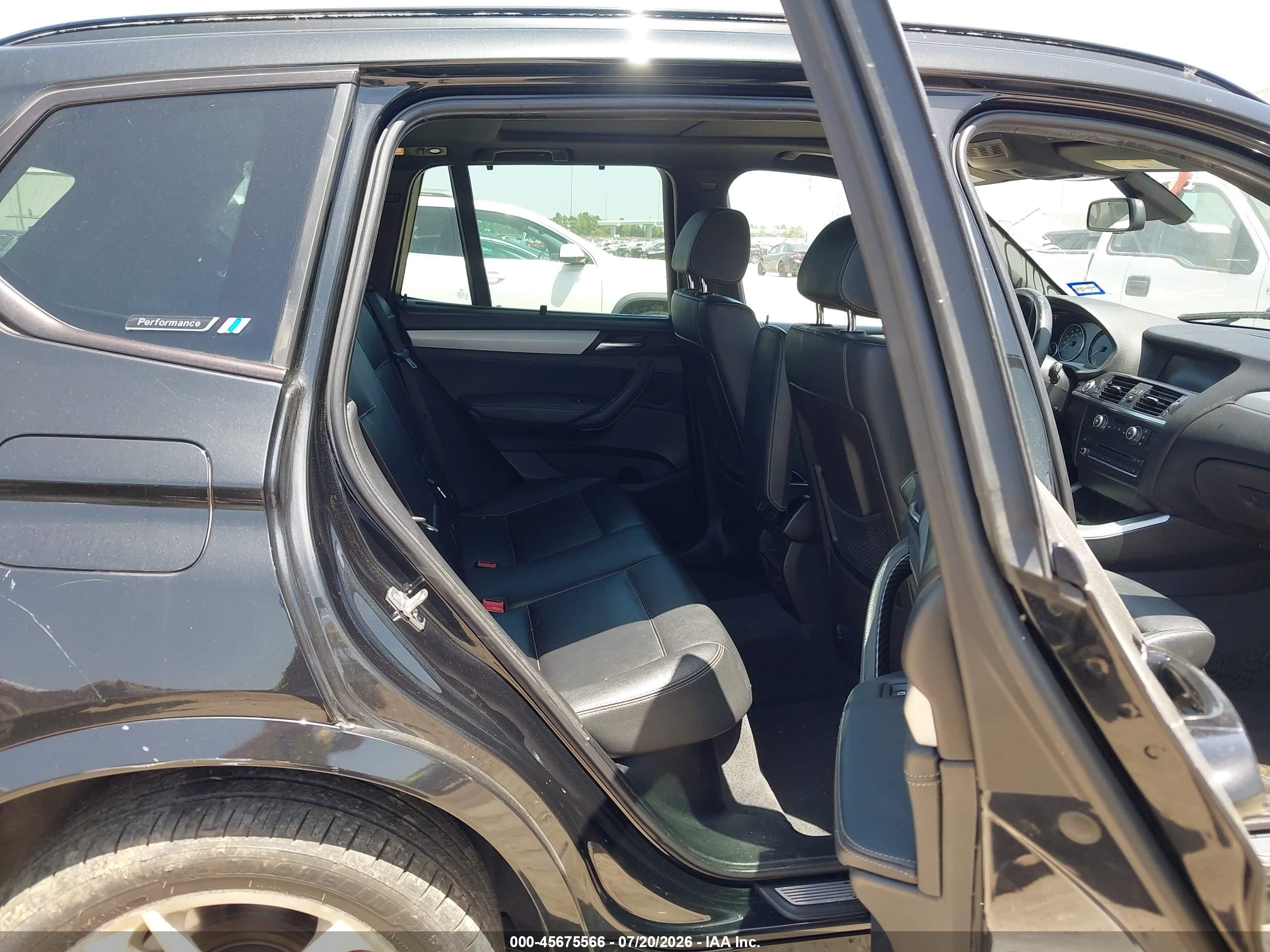 2012 Bmw X3 Xdrive35i Black vin: 5UXWX7C53CL975227