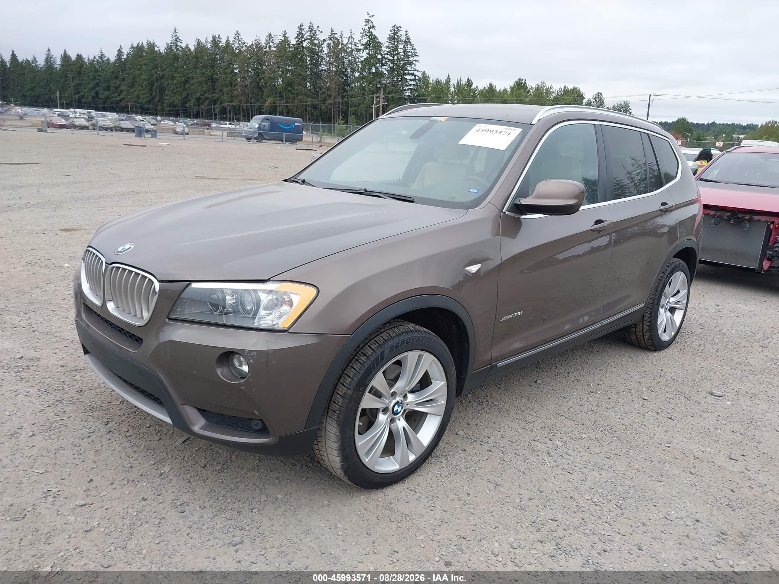2012 Bmw X3 Xdrive35i Brown vin: 5UXWX7C53CL975342