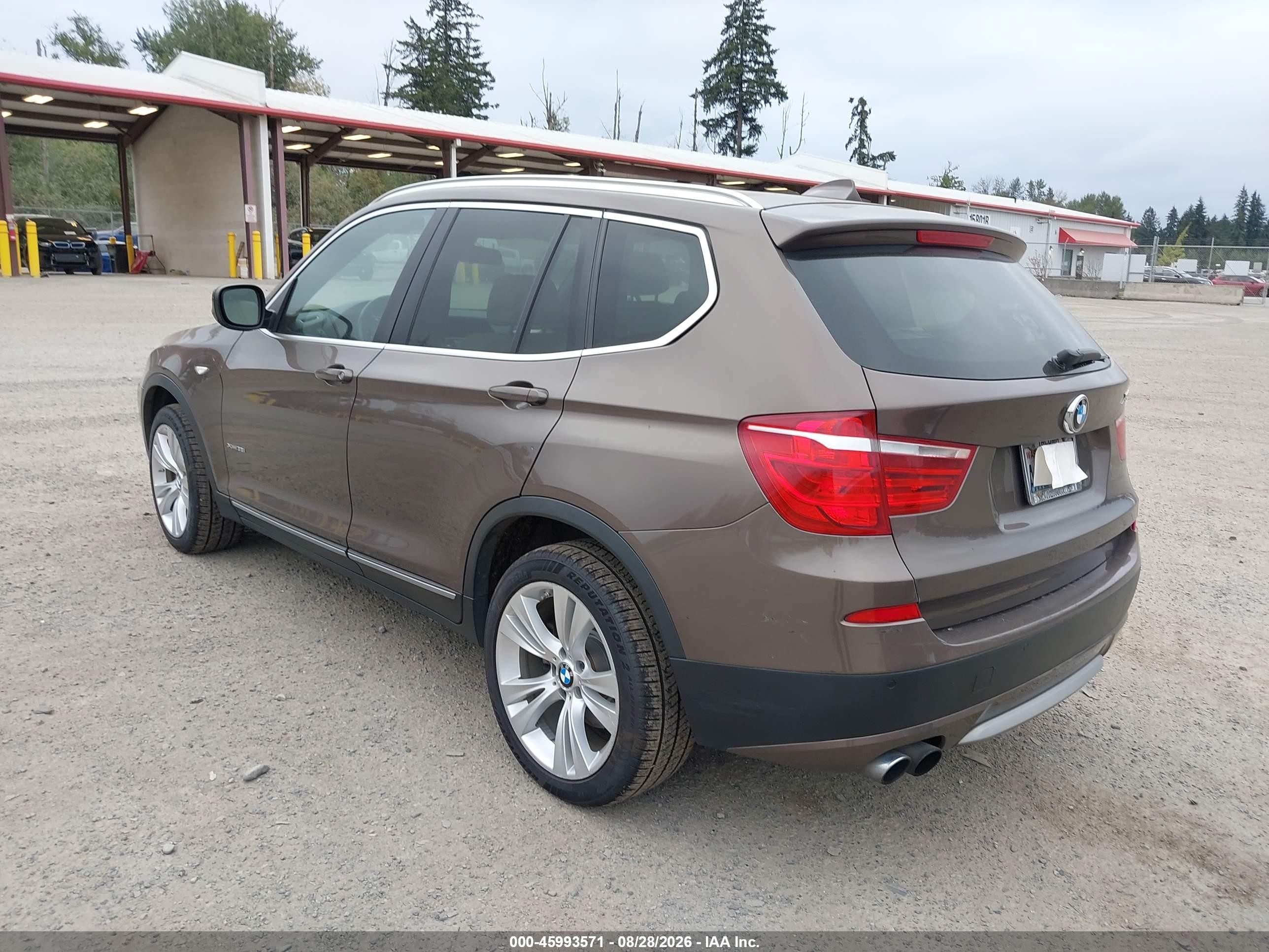 2012 Bmw X3 Xdrive35i Brown vin: 5UXWX7C53CL975342