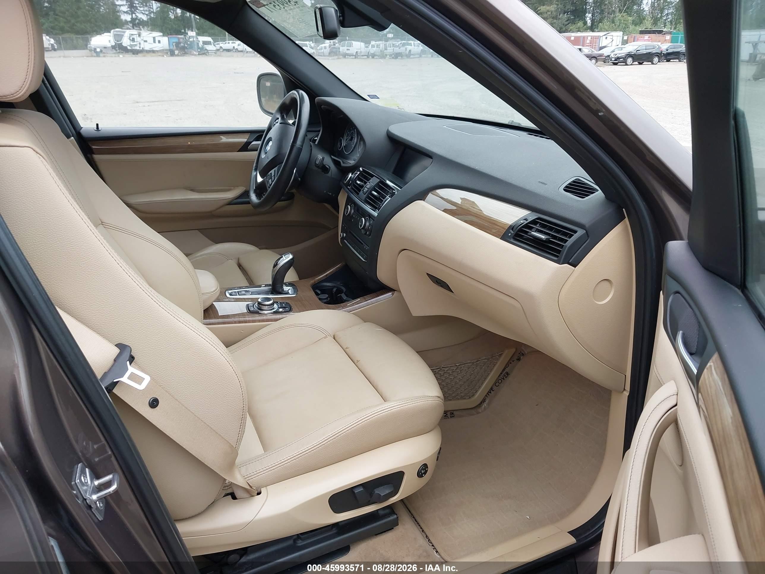 2012 Bmw X3 Xdrive35i Brown vin: 5UXWX7C53CL975342