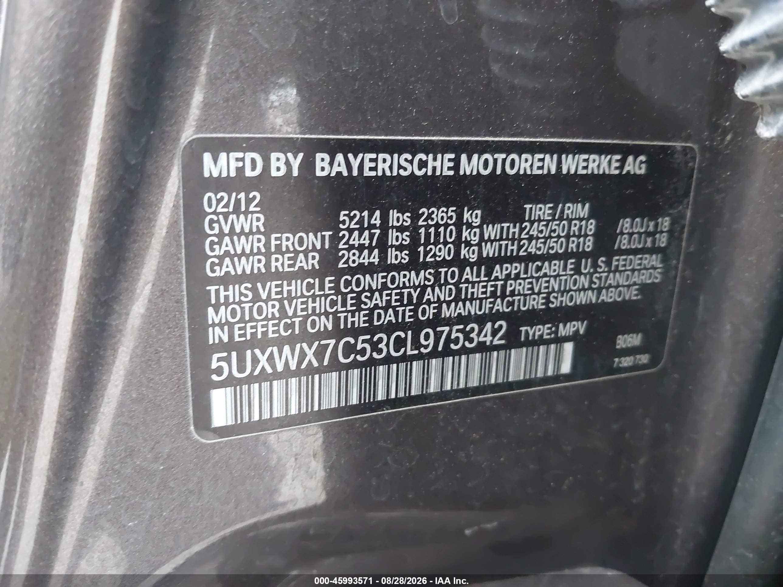2012 Bmw X3 Xdrive35i Brown vin: 5UXWX7C53CL975342