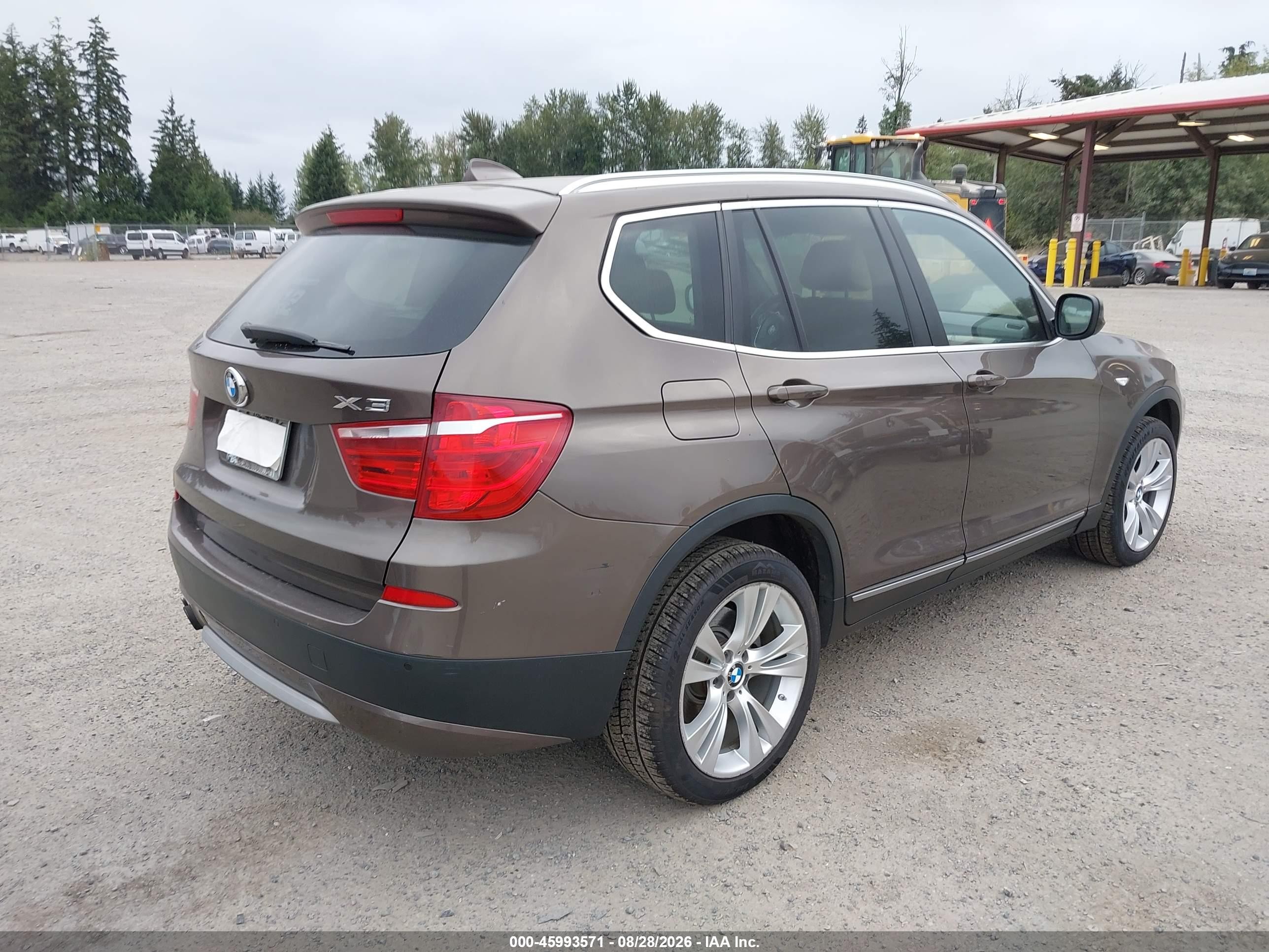 2012 Bmw X3 Xdrive35i Brown vin: 5UXWX7C53CL975342