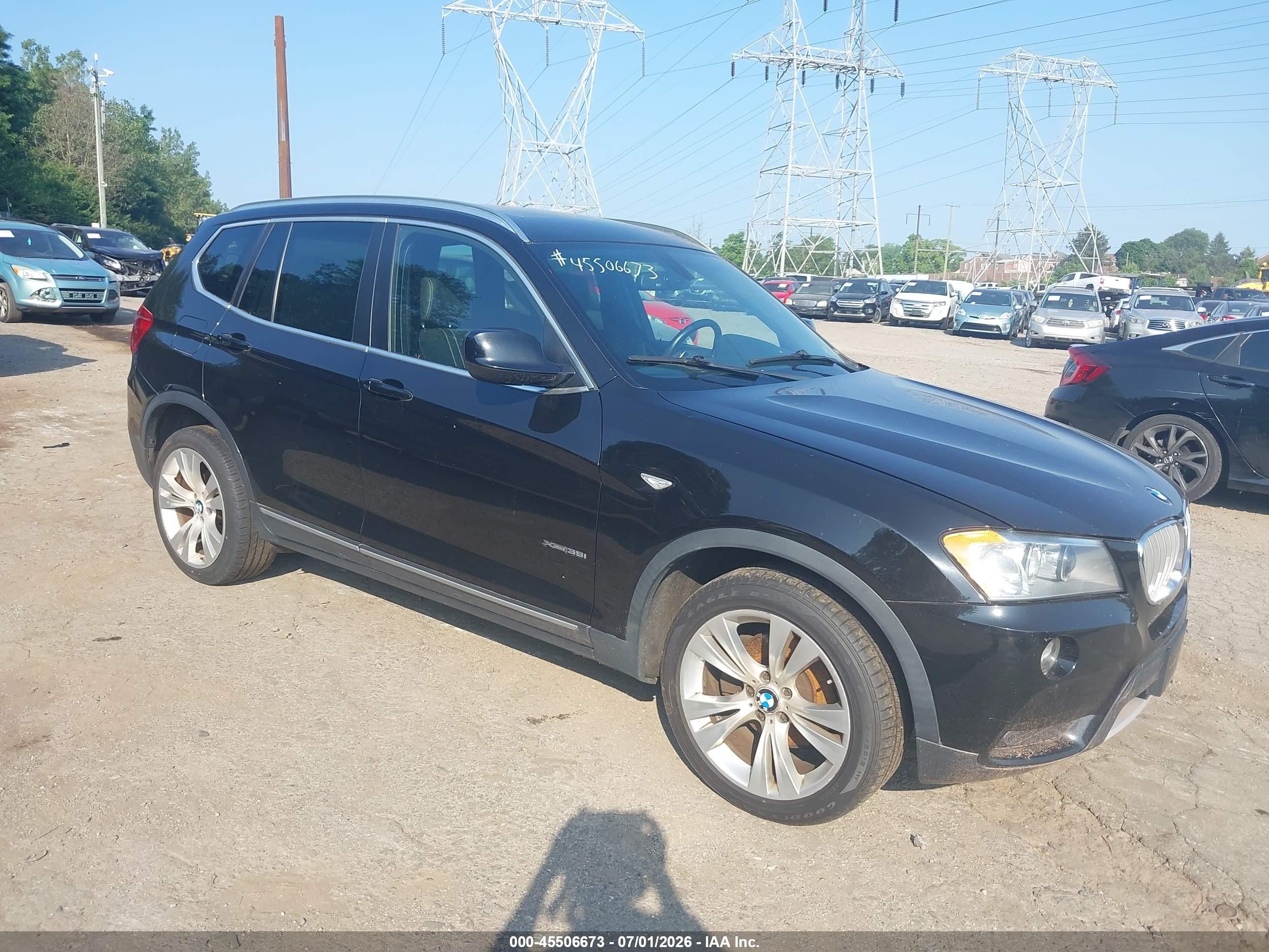 2013 Bmw X3 Xdrive35i Black vin: 5UXWX7C53DL980218