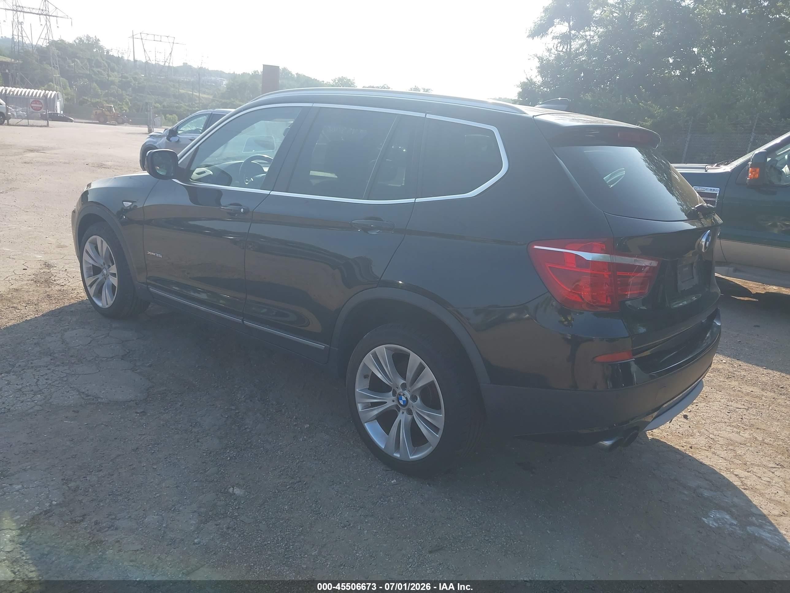 2013 Bmw X3 Xdrive35i Black vin: 5UXWX7C53DL980218
