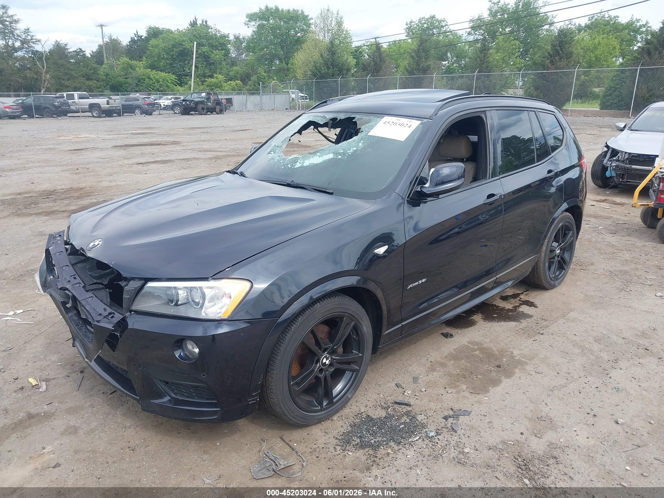 2013 Bmw X3 Xdrive35i Black vin: 5UXWX7C53DL981451