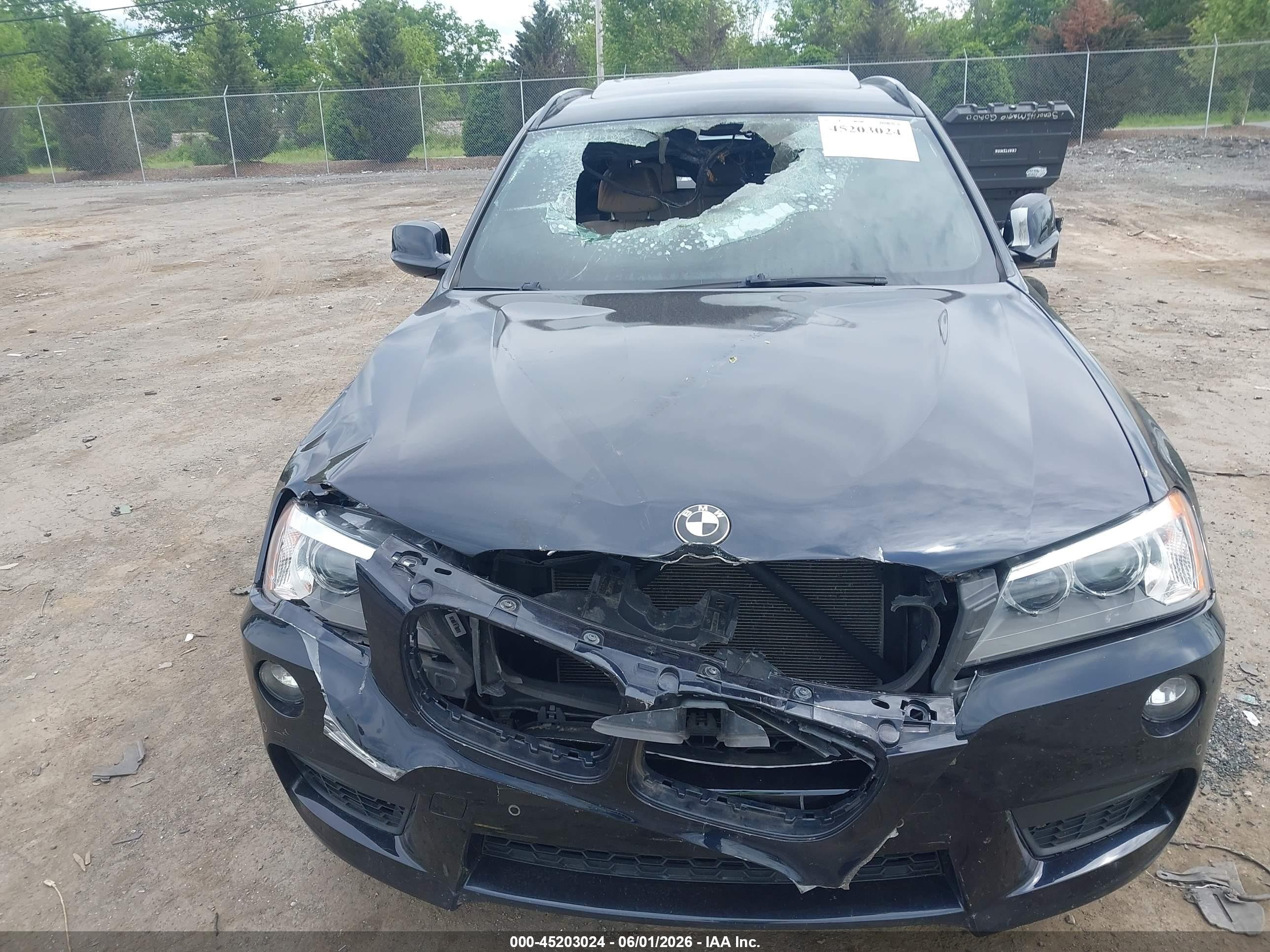 2013 Bmw X3 Xdrive35i Black vin: 5UXWX7C53DL981451