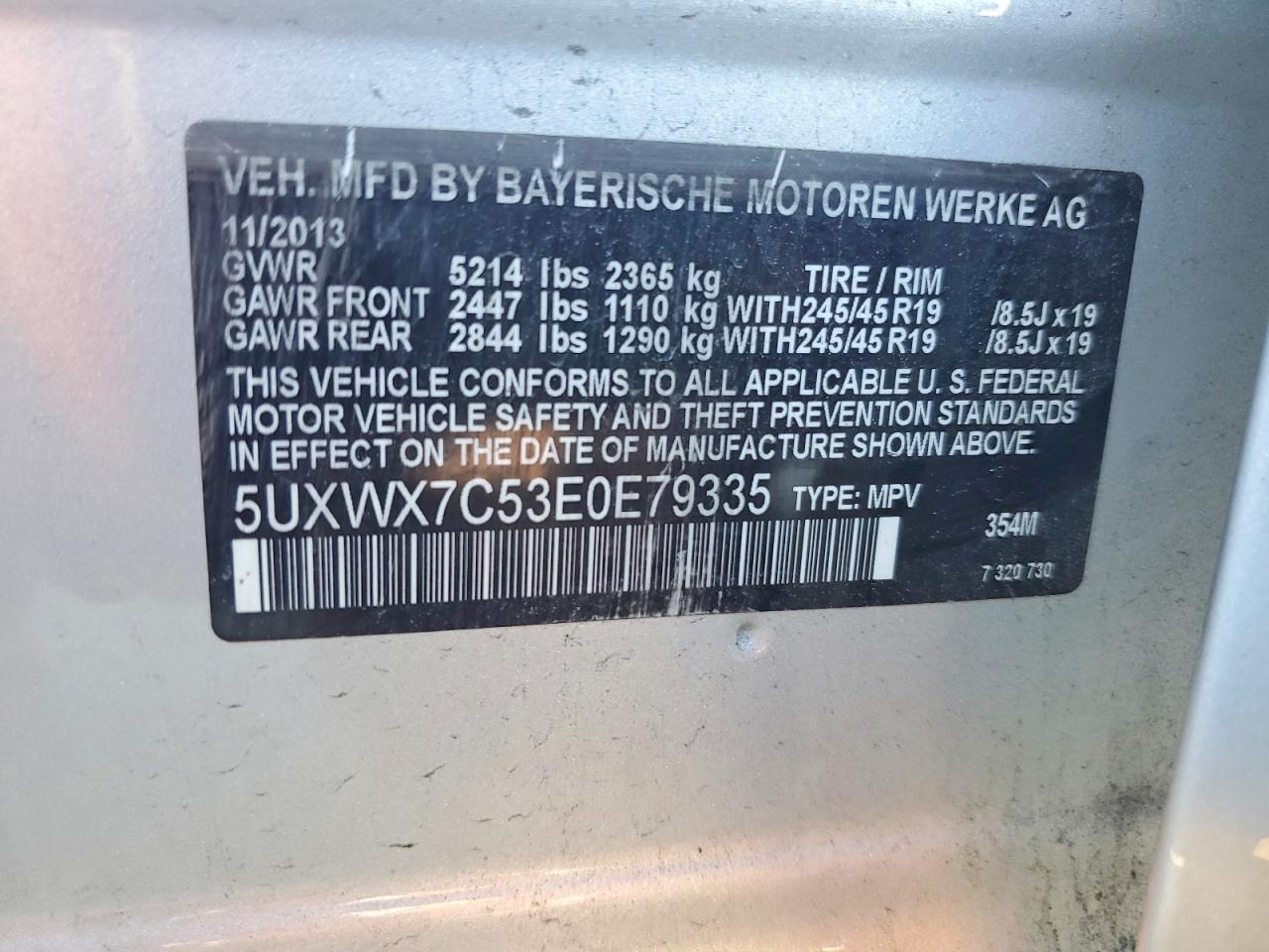 2014 Bmw X3 Silver vin: 5UXWX7C53E0E79335