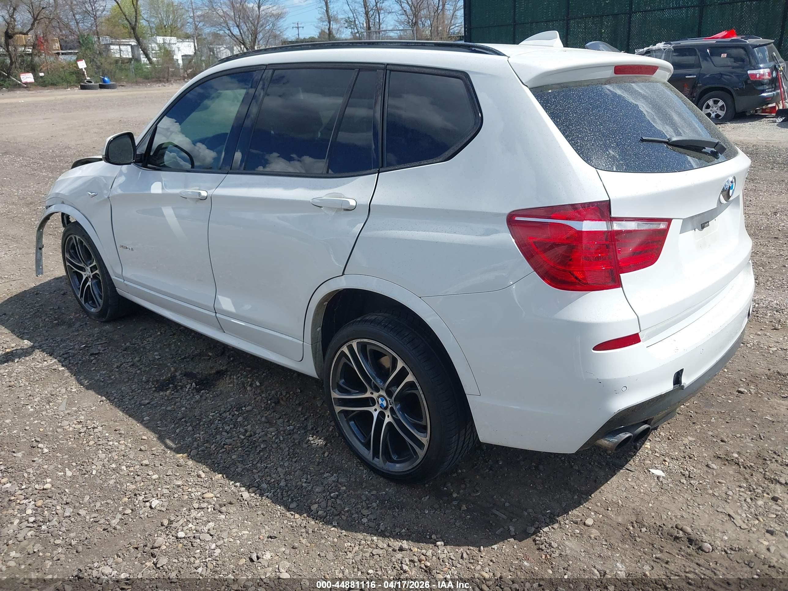 2015 Bmw X3 Xdrive35i White vin: 5UXWX7C53F0K32153