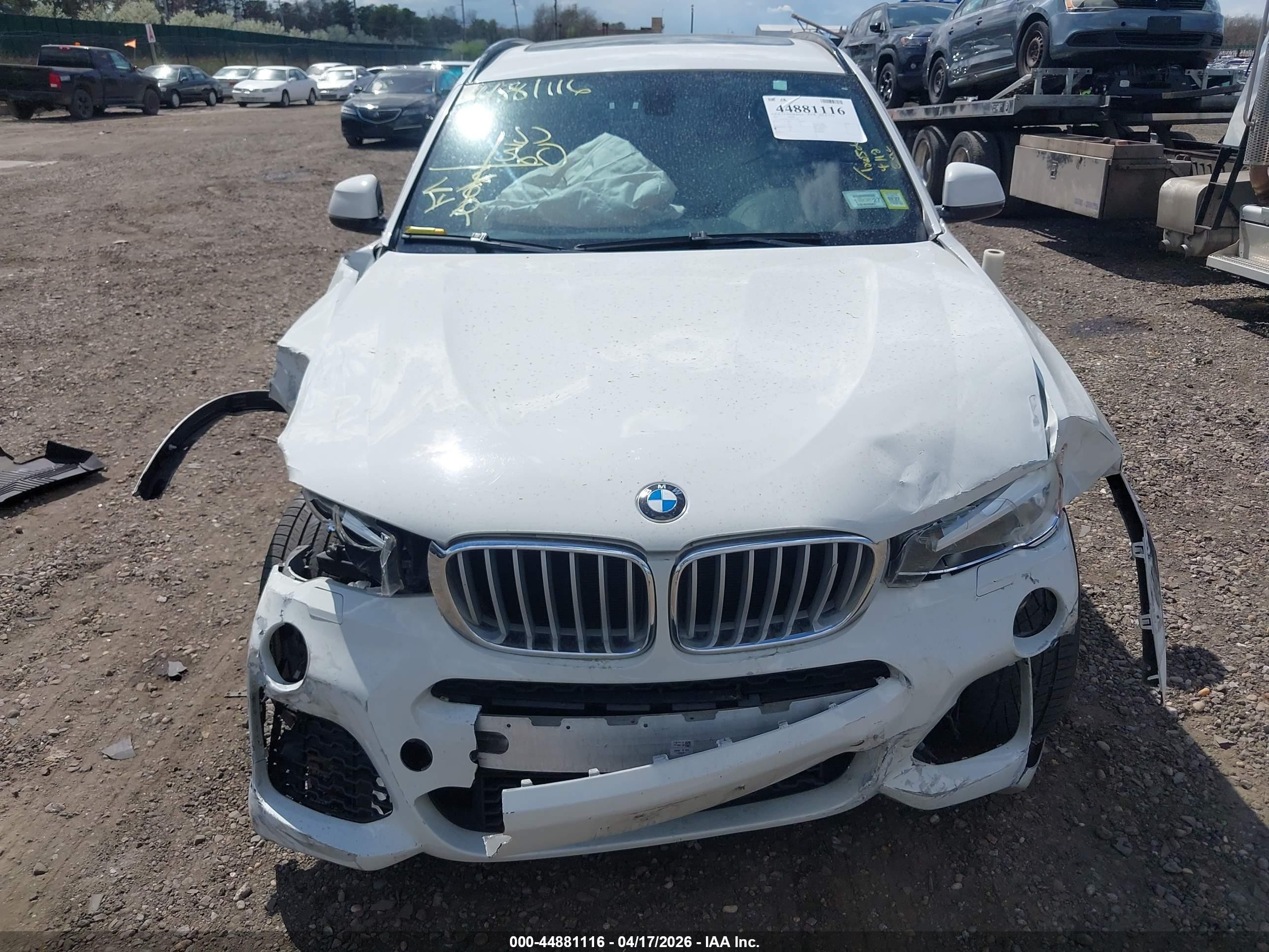 2015 Bmw X3 Xdrive35i White vin: 5UXWX7C53F0K32153
