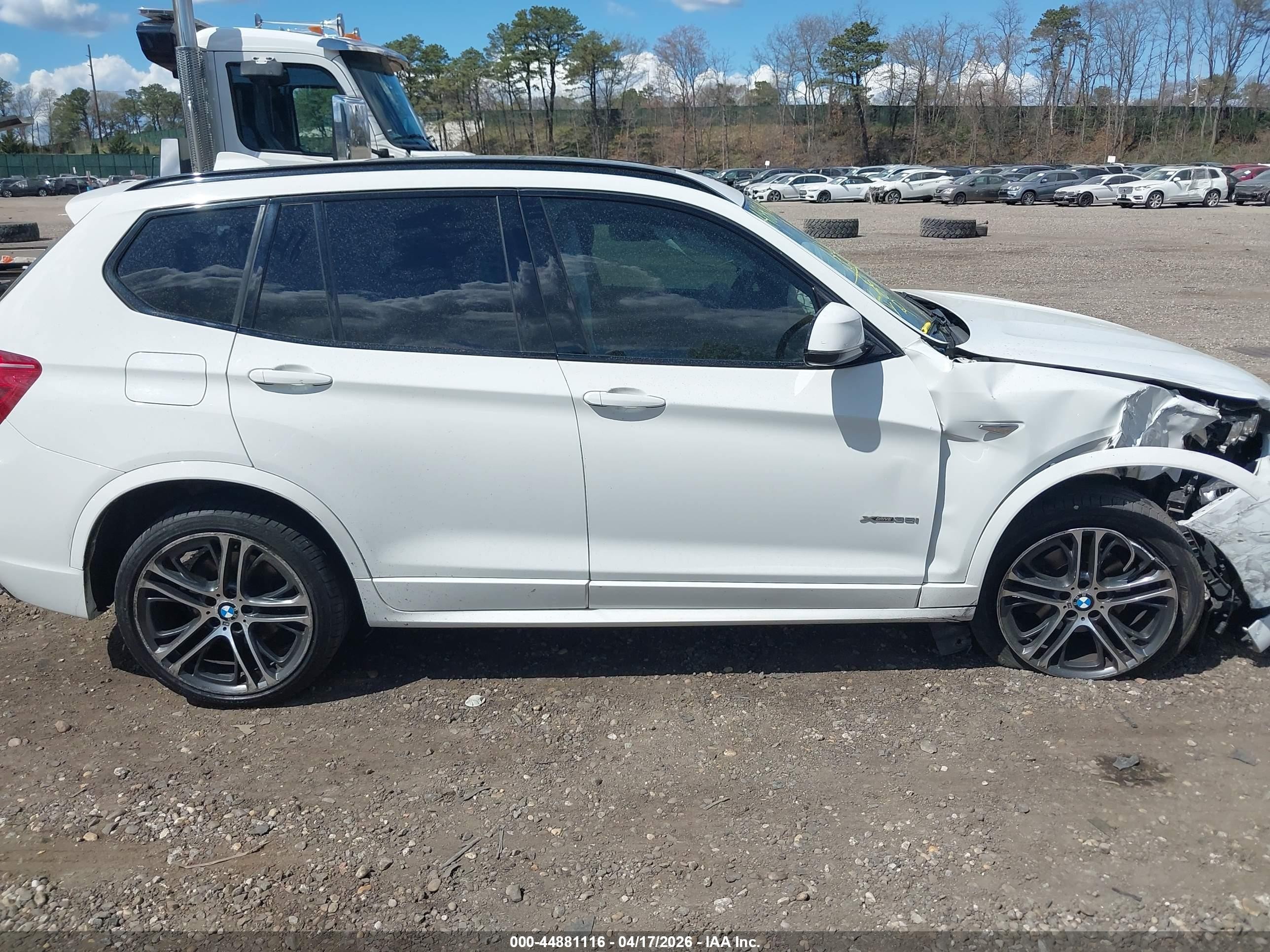 2015 Bmw X3 Xdrive35i White vin: 5UXWX7C53F0K32153