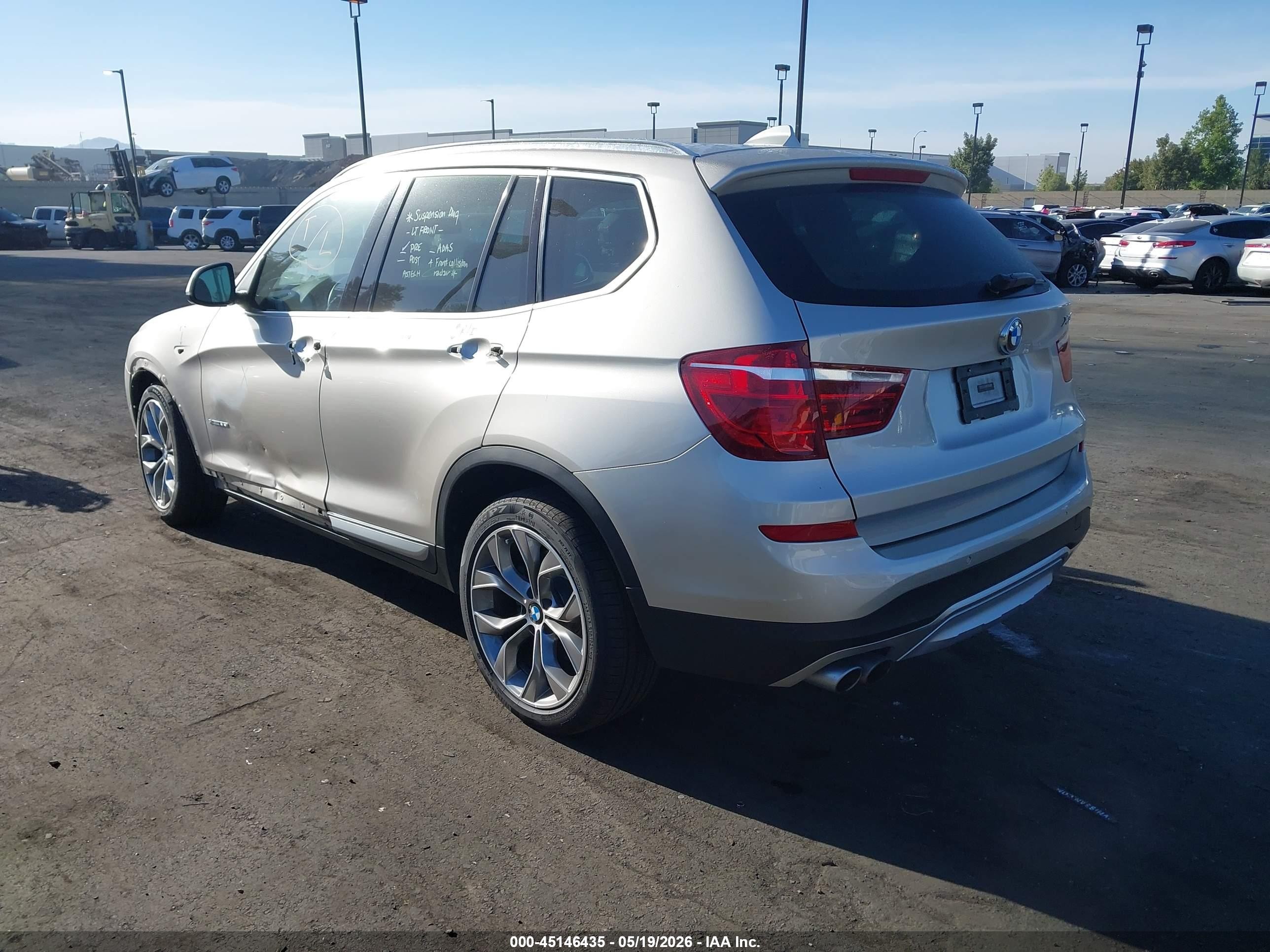 2015 Bmw X3 Xdrive35i Champagne vin: 5UXWX7C53F0K33920