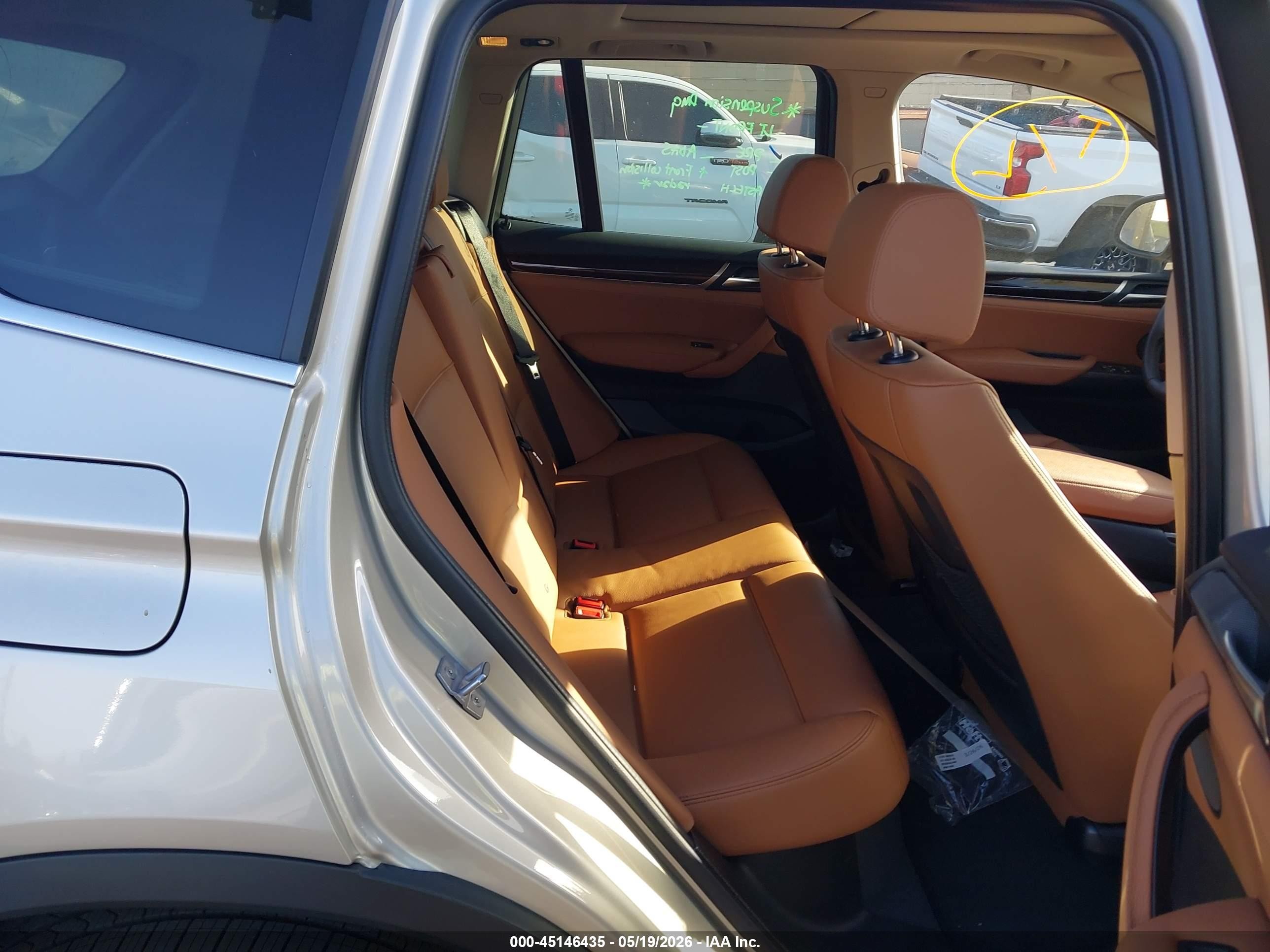 2015 Bmw X3 Xdrive35i Champagne vin: 5UXWX7C53F0K33920