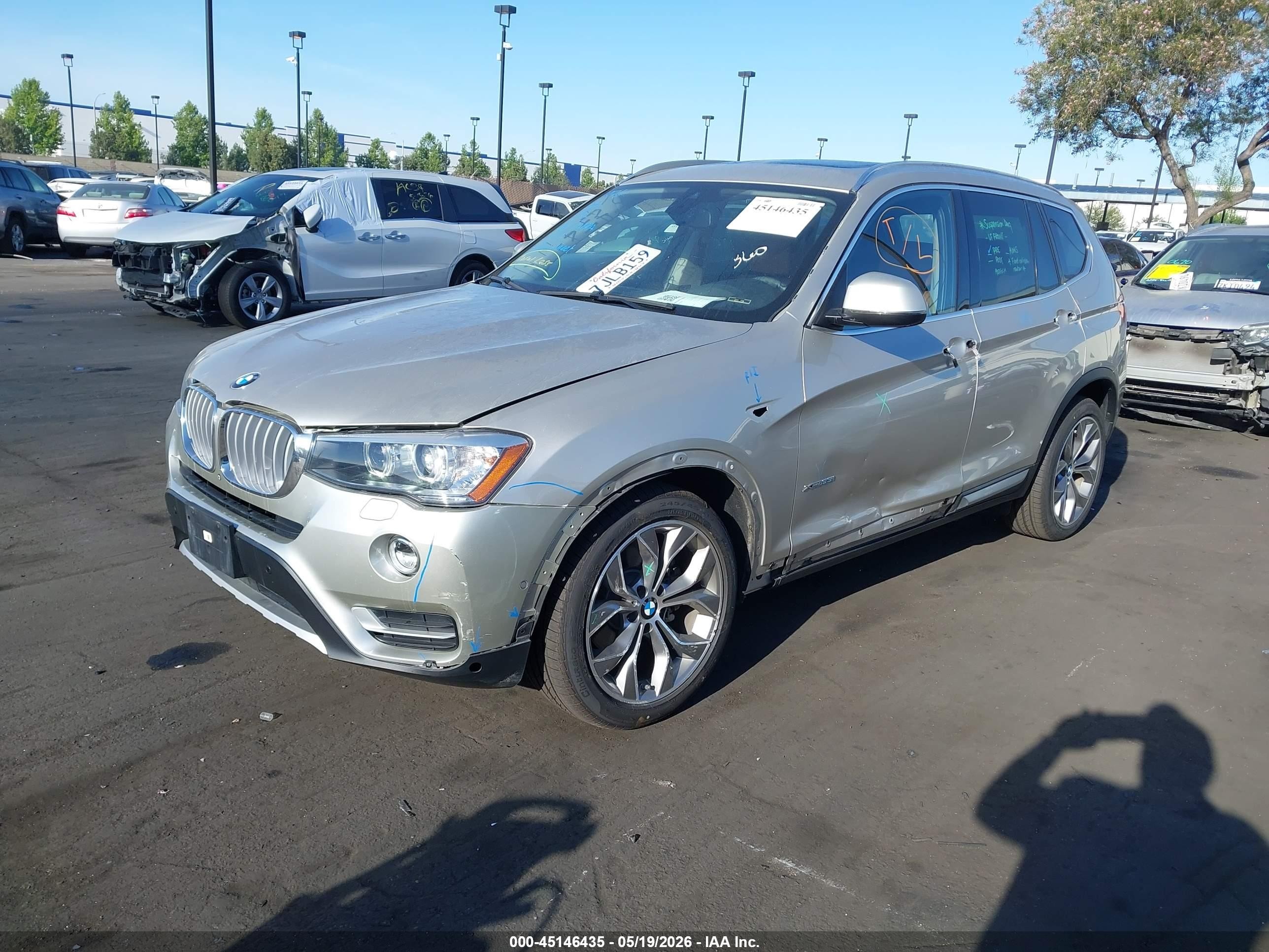 2015 Bmw X3 Xdrive35i Champagne vin: 5UXWX7C53F0K33920