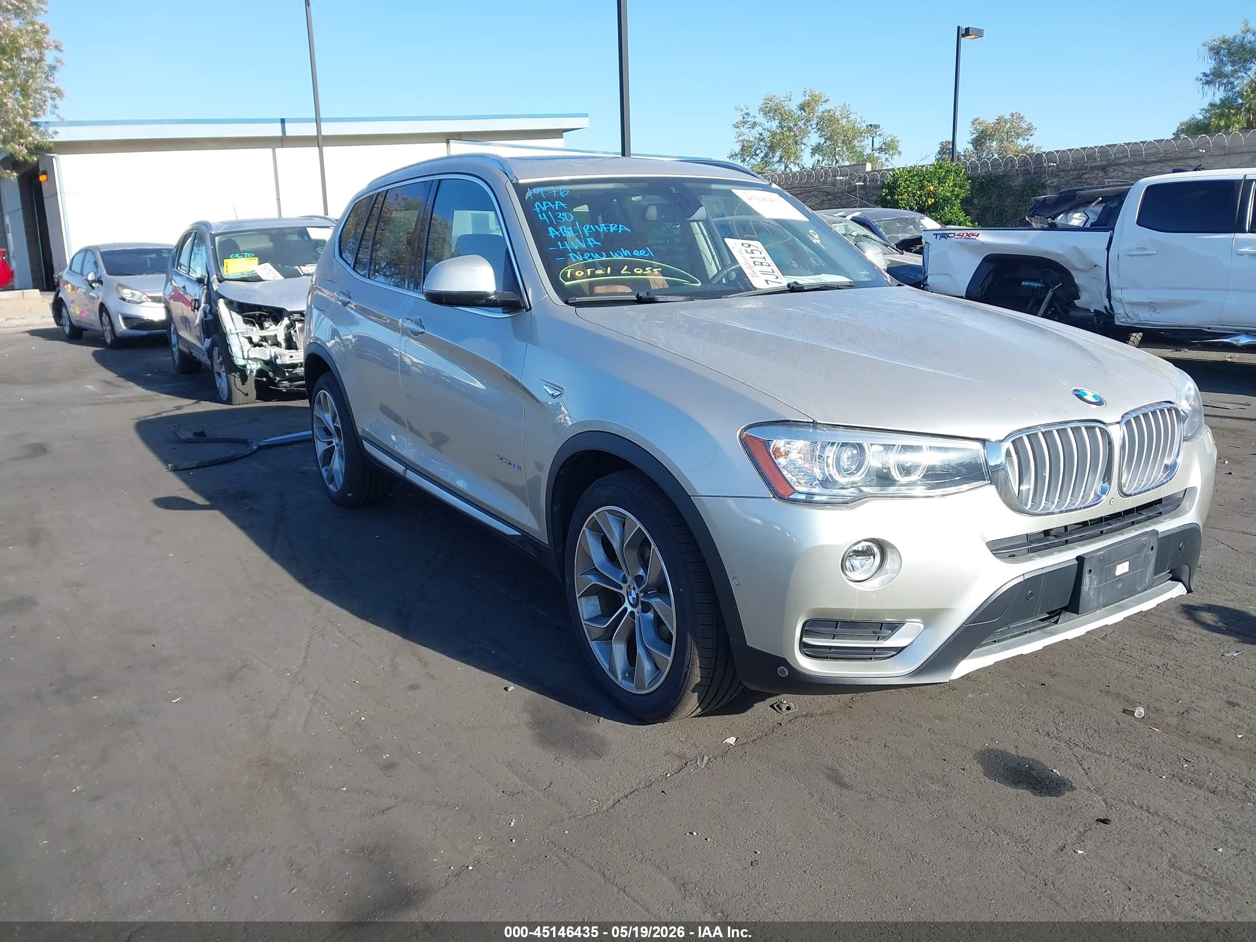 2015 Bmw X3 Xdrive35i Champagne vin: 5UXWX7C53F0K33920